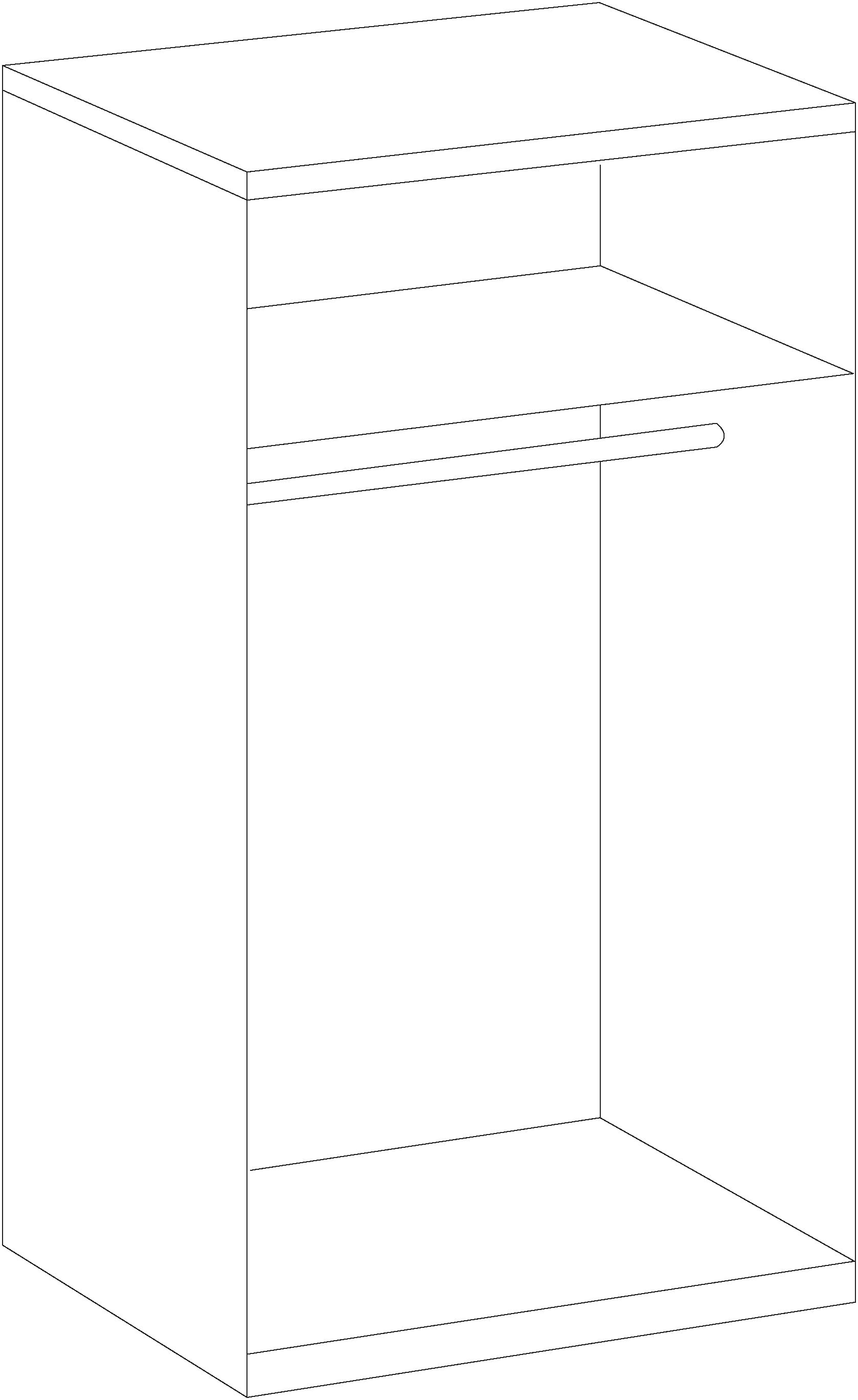 Wimex Kleiderschrank »New York«, in vielen Breiten, 208 oder 236cm hoch