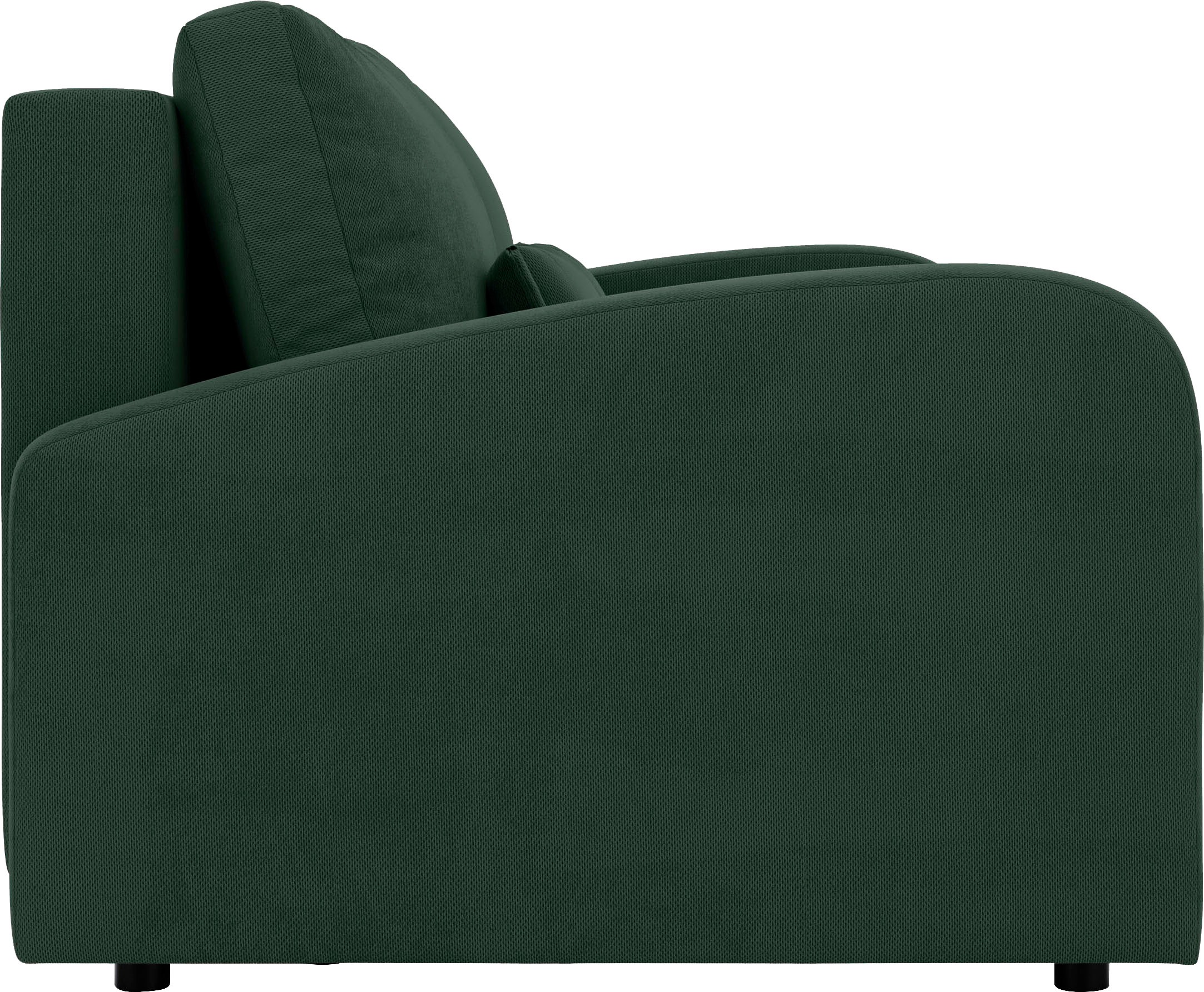 INOSIGN 3-Sitzer »JIGGS wahlweise Schlafsofa mit Bettkasten, Maße B/H/T: 228/96/110 cm«, Sofa mit Wellenunterfederung, enthält 2 Rückenkissen und 2 Zierkissen