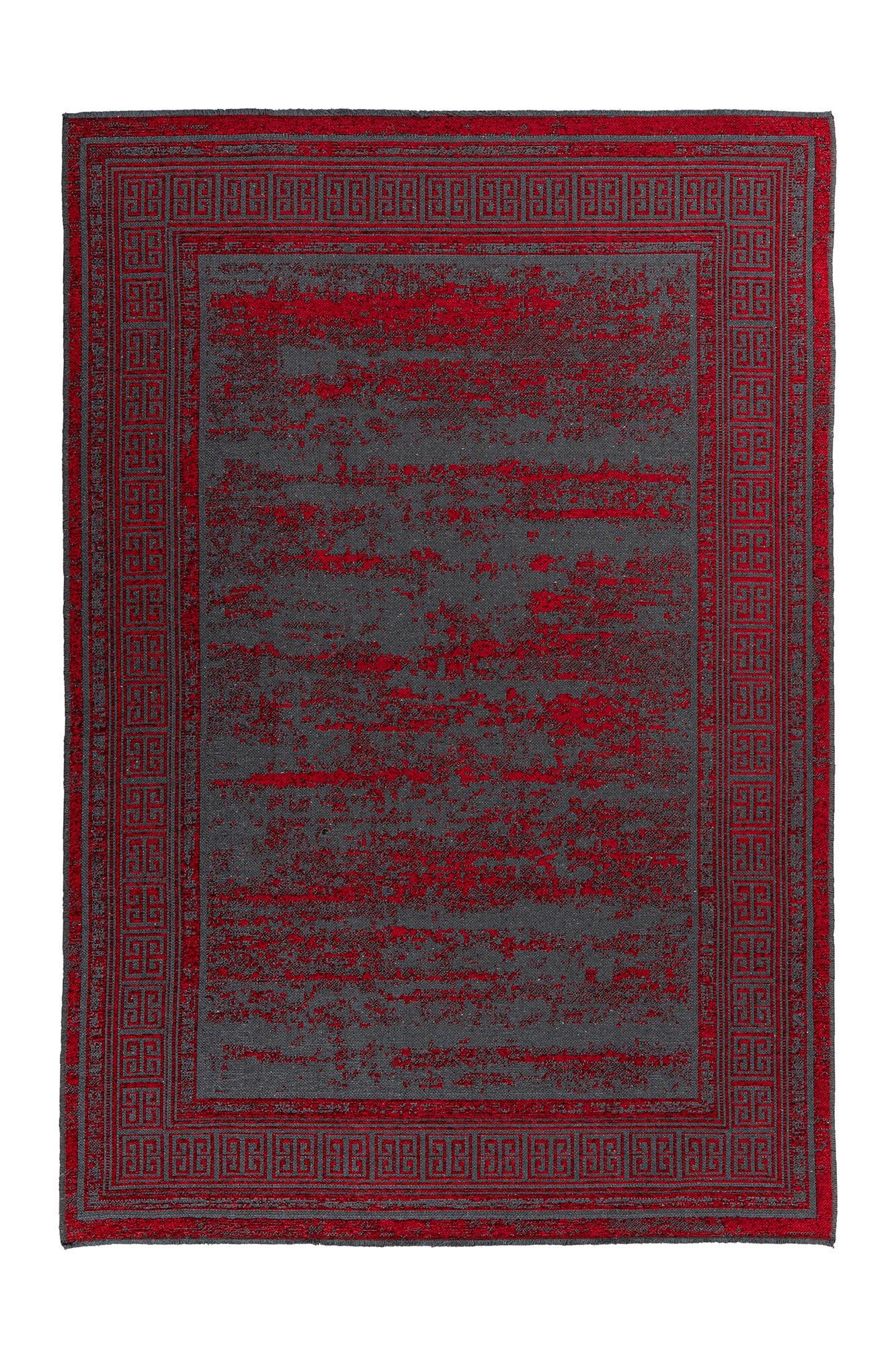 Kayoom Teppich »Kalea 325«, rechteckig, 8 mm Höhe, Flachgewebeteppich mit Relief-Design, Used-Look, moderne Farben