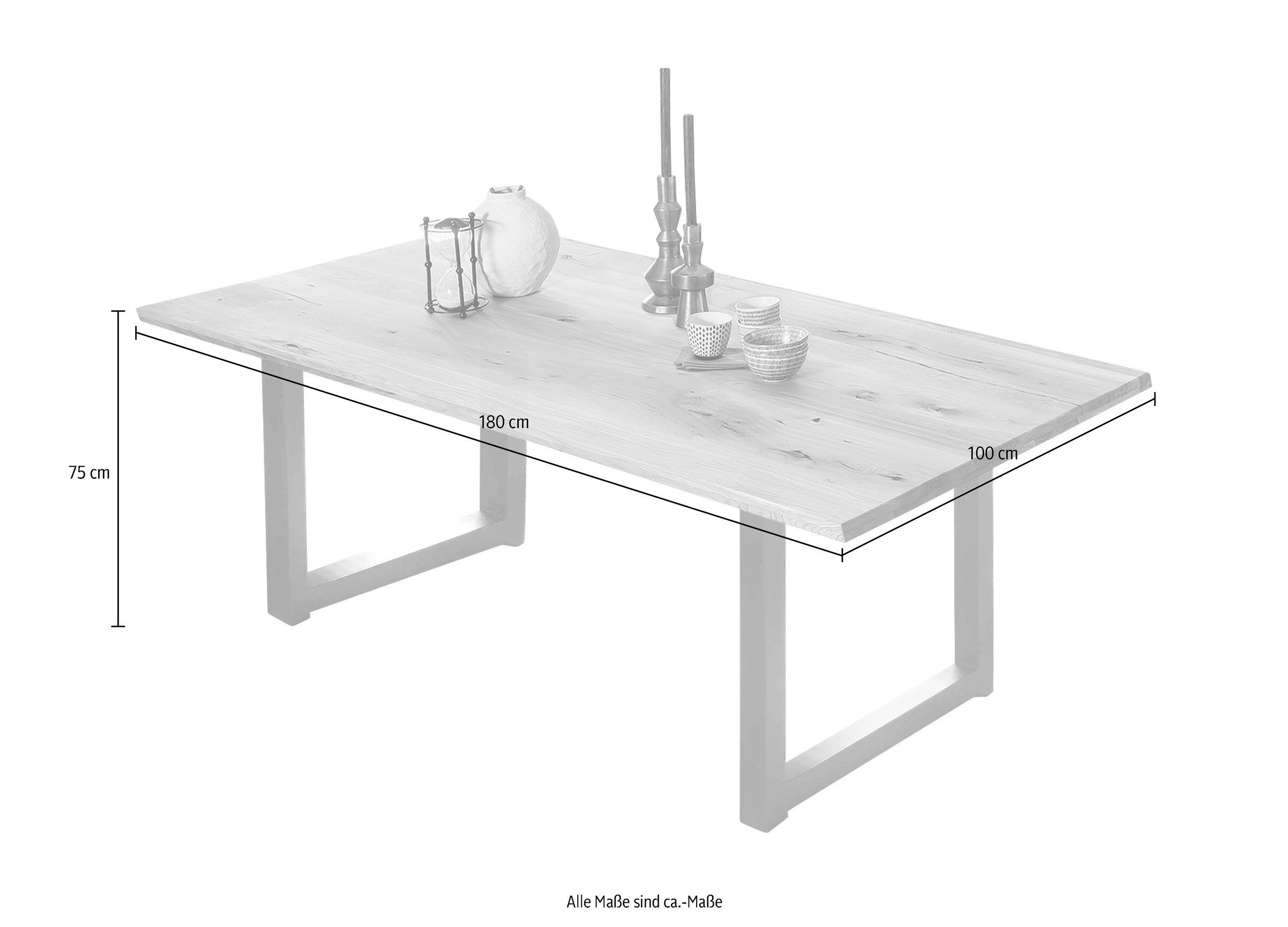 SIT Esstisch Kufengestell im industriellen Antiklook