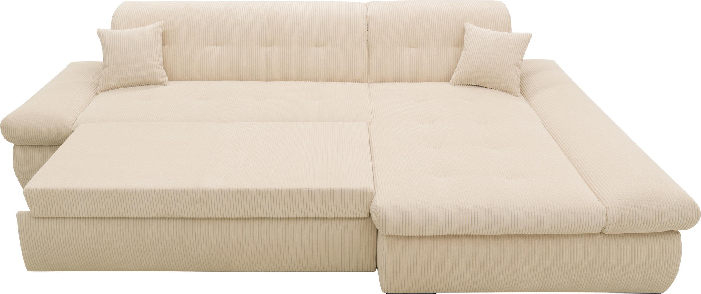 DOMO collection Ecksofa »Moric B/T/H 300/172/80 cm, auch in Cord, L-Form«, XXL-Format, wahlweise auch mit Bettfunktion und Armverstellung