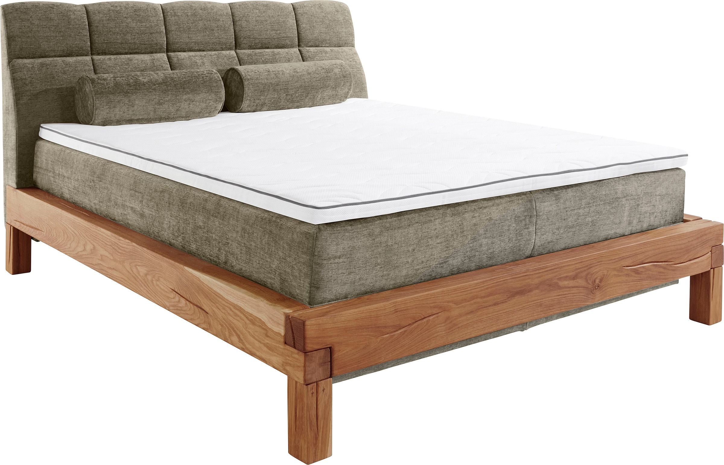 Home affaire Boxspringbett »Villads«, Liegefläche: 160/200 cm aus Balkeneiche, Inside-Boxspring-Unterbau