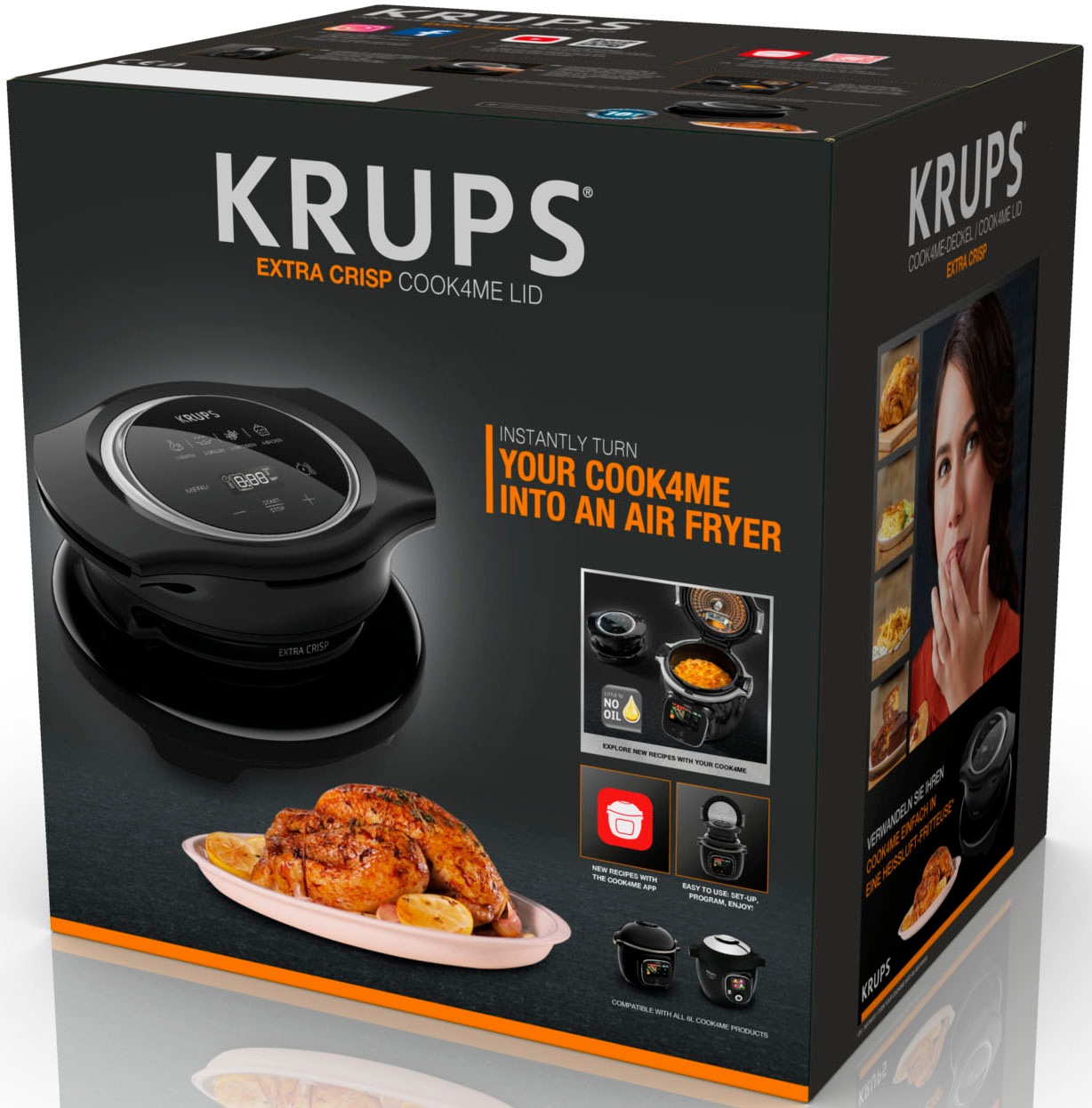 Krups Küchenmaschinen Zubehör-Set »Cook4Me Extra Crisp-Deckel AJ1508«