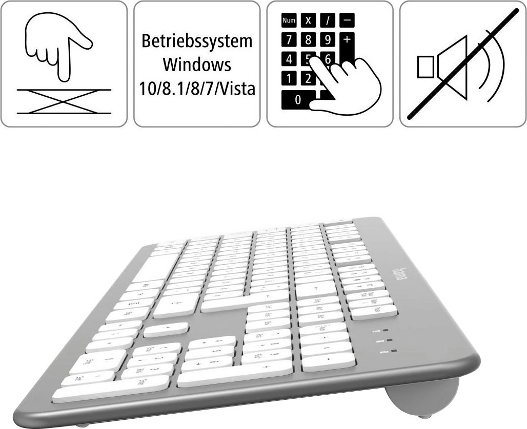 Hama Tastatur »Tastatur „KW-700“ Tastatur kabellos«