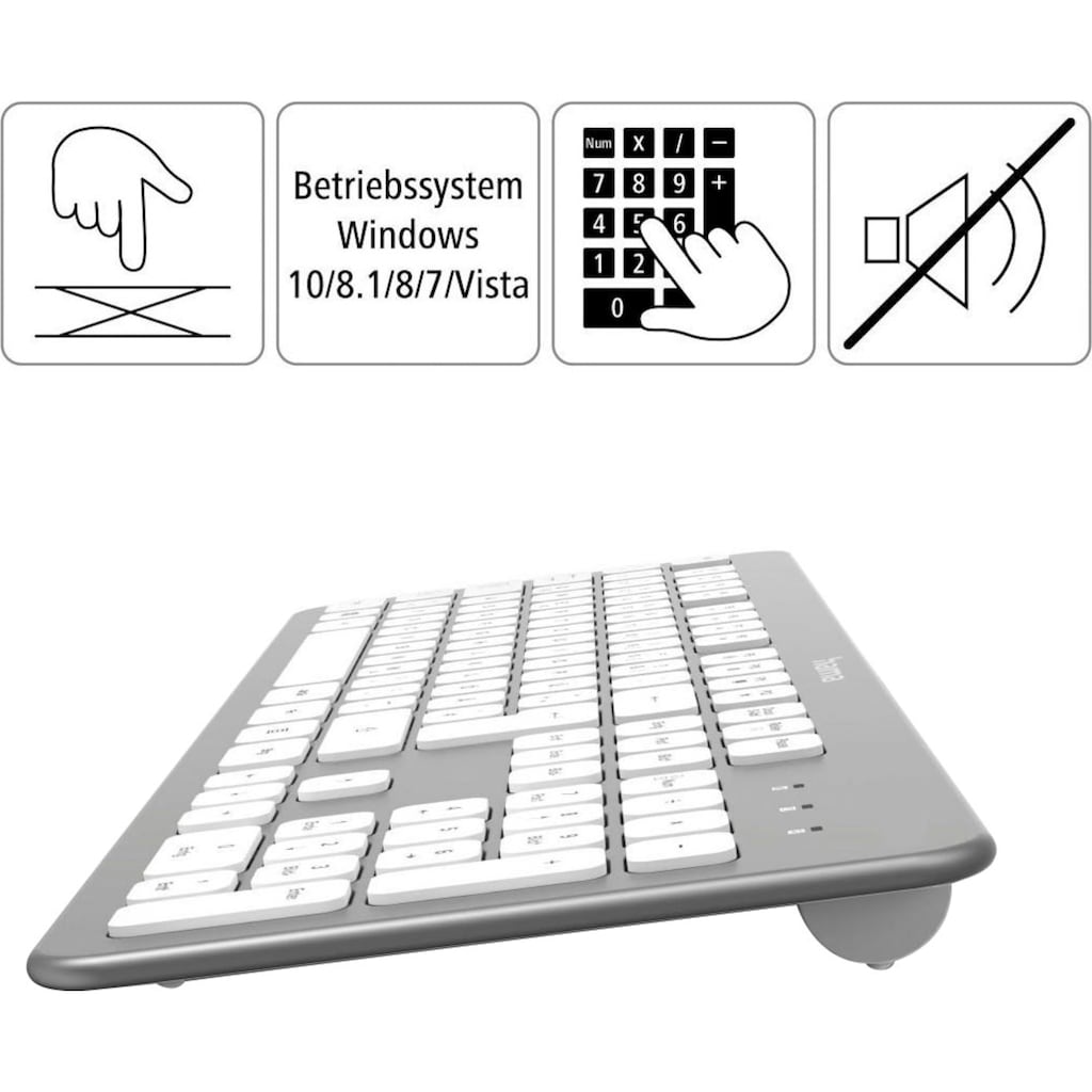 Hama Tastatur »Tastatur „KW-700“ Tastatur kabellos«