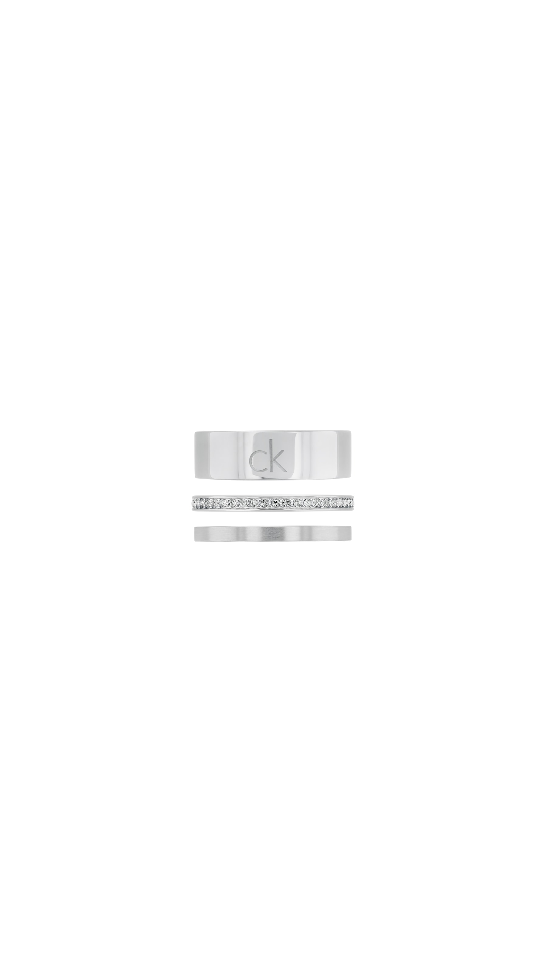 Calvin Klein Ring-Set »CK TRIO,«, (Set, 3 tlg.), mit Preciosa Crystal