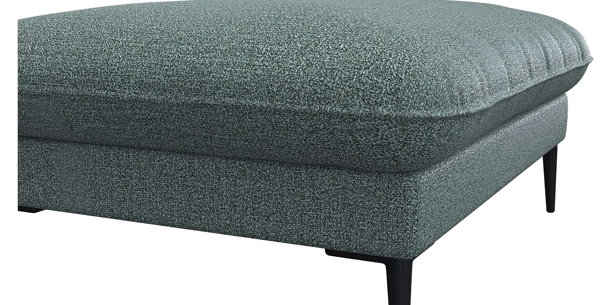 FLEXLUX Pouf »Salino, Fußhocker, Sitzhocker, Polsterhocker,« Kaltschaum & Stahl-Wellen, Füsse Schwarz