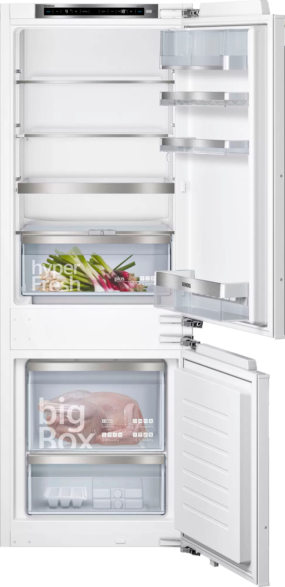 Siemens KI77SADE0 Kühl- und Gefrierkombination (E, 231 l, 1578 mm hoch, vollintegrierbar, Weiß)