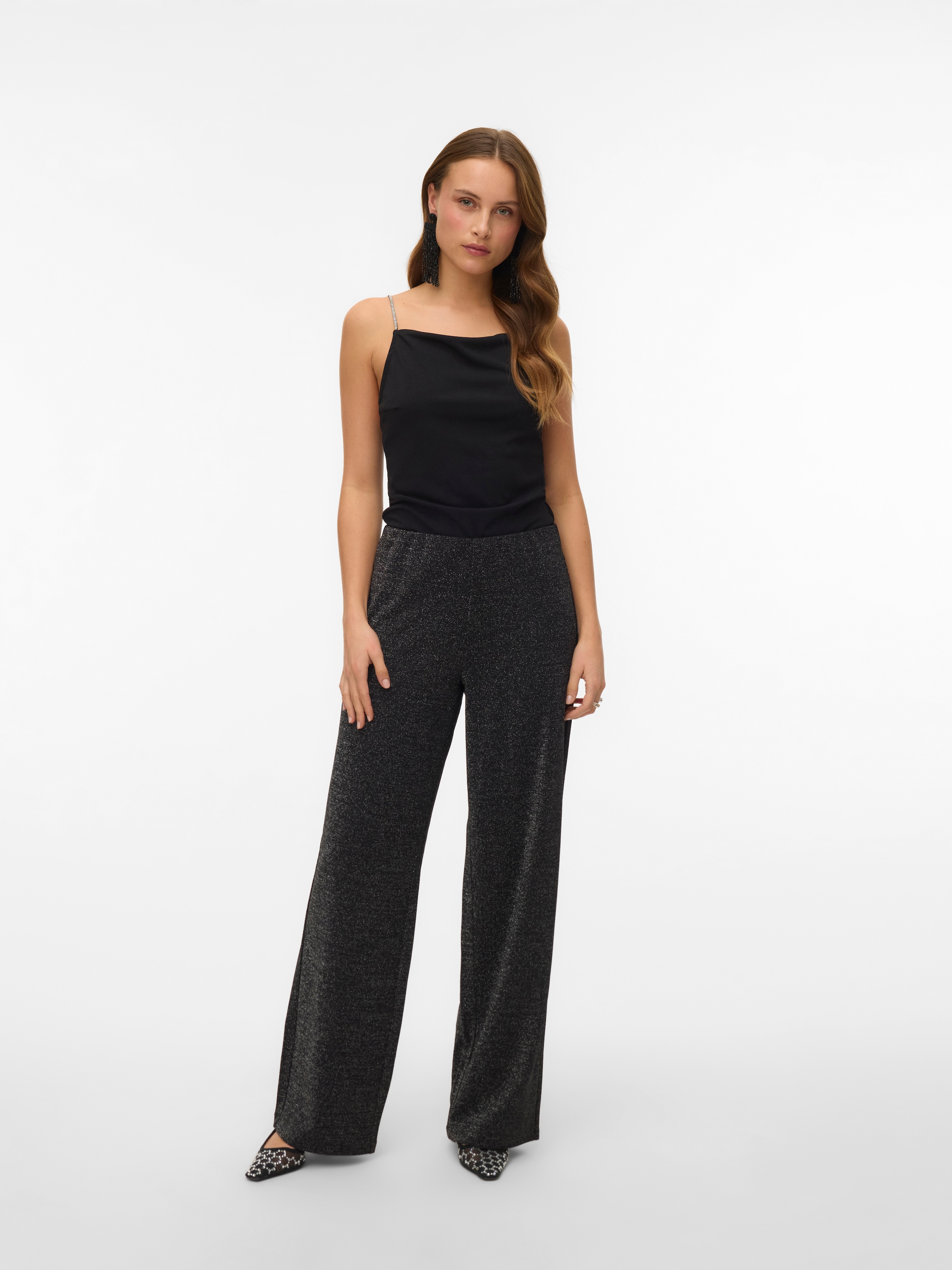 Vero Moda Schlupfhose »VMBERLIN MW WIDE GLITTER PANT NOOS«  Sommerhose