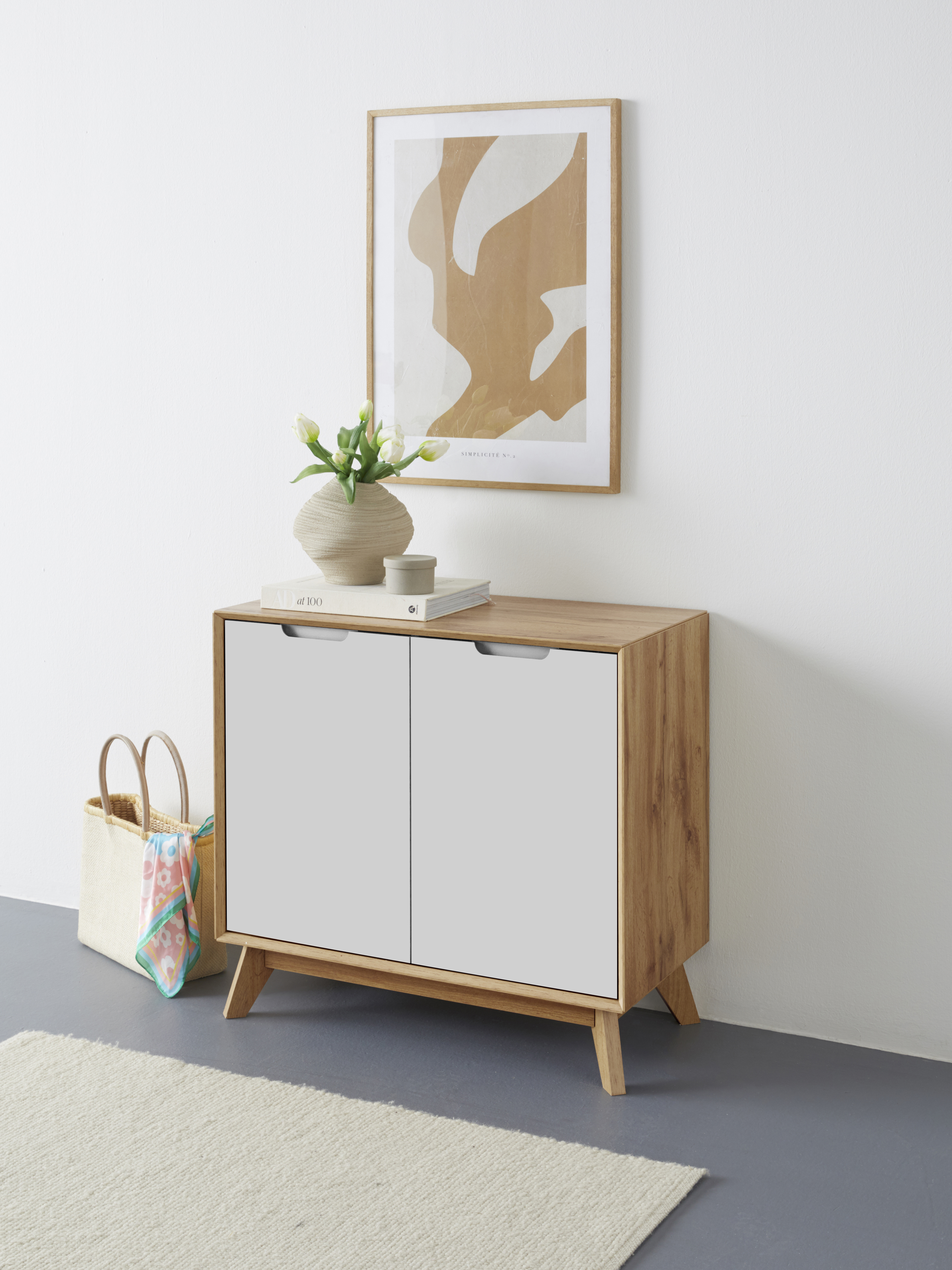 OTTO home Sideboard "Pandrup" Kommode mit 2 Türen und 2 verstellbare Einlegeböden, B:80 cm, H:75 cm