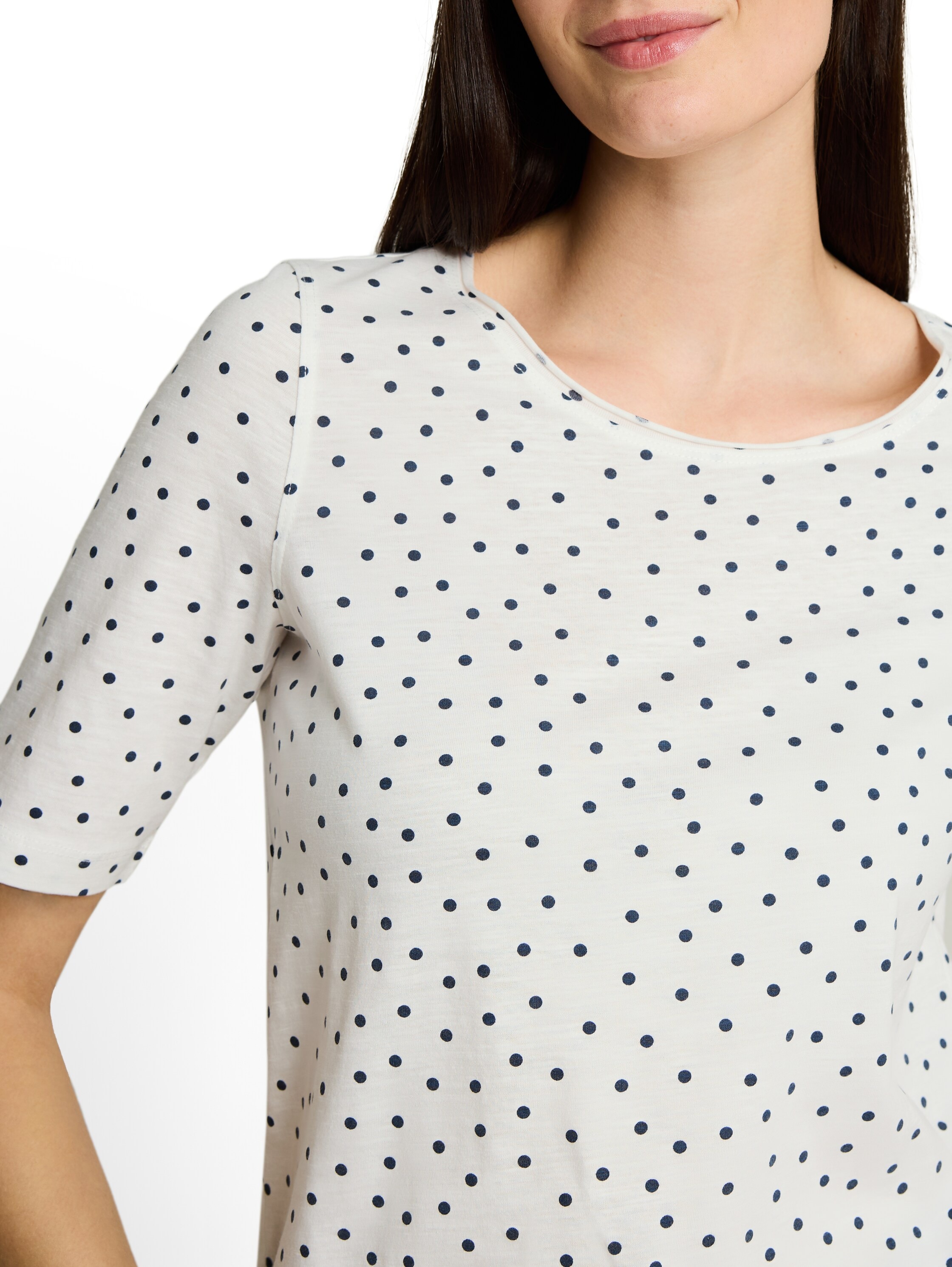 TOM TAILOR Rundhalsshirt Sommershirt mit Punkten