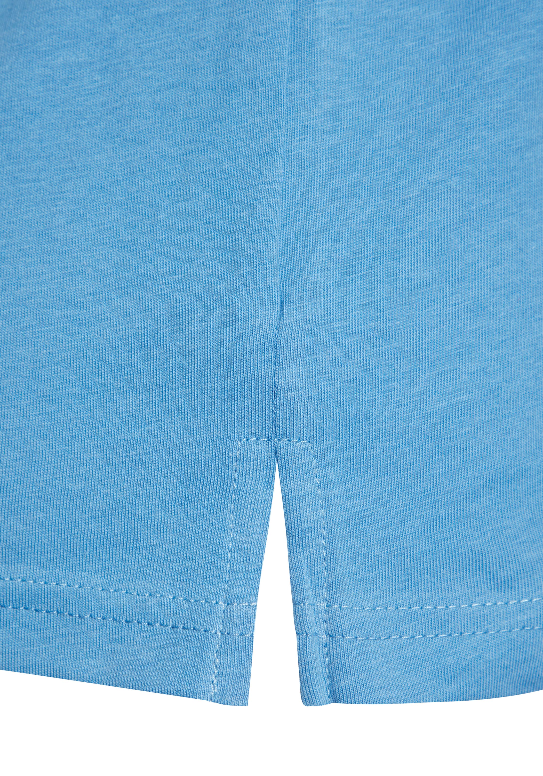 Beachtime T-Shirt »mit modischem Schlitz am Saum«, aus hochwertiger Baumwoll-Qualität