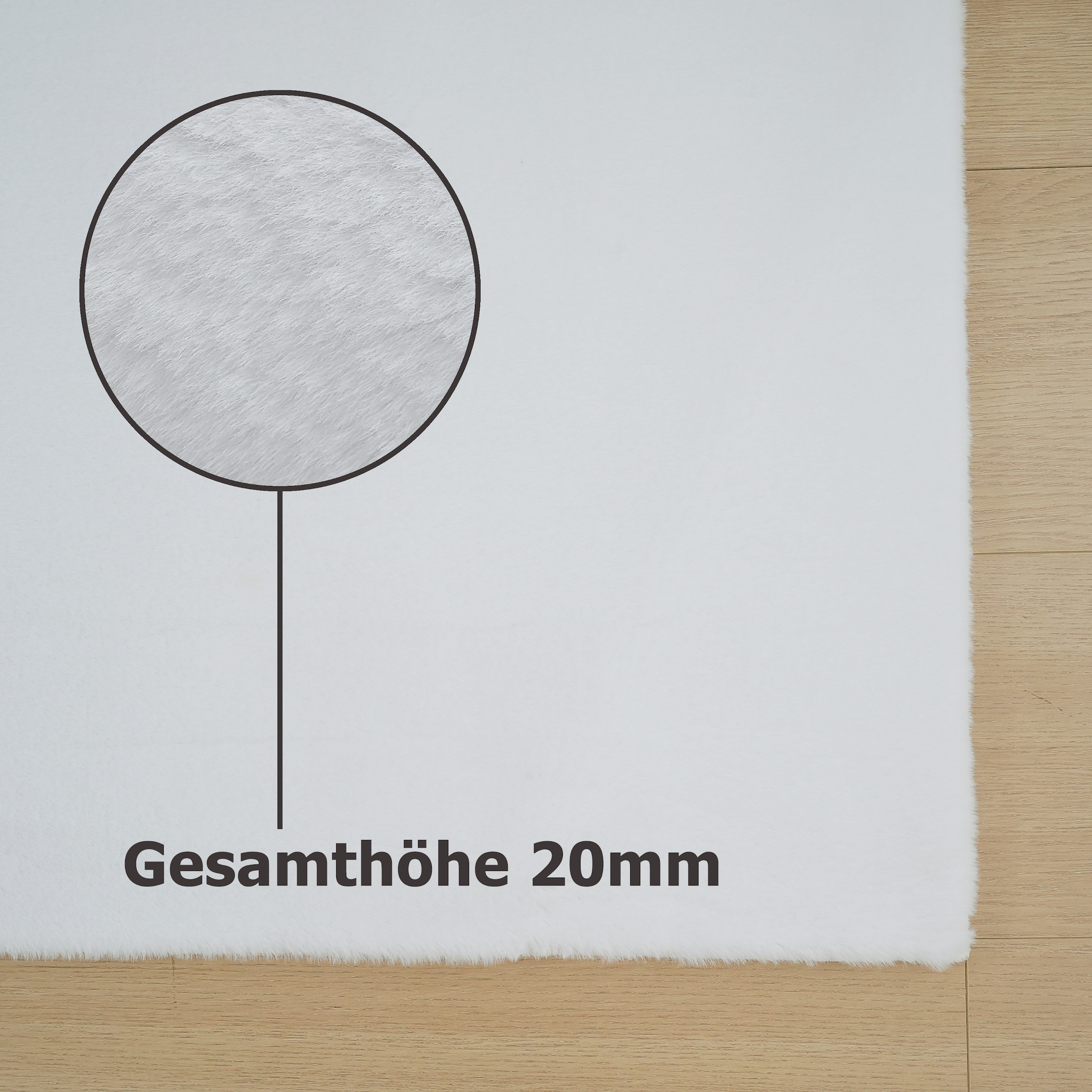 my home Fellteppich »Balu, Kunstfellteppich, Modern, Langflor Teppich«, rechteckig, 20 mm Höhe, Kaninchenfell-Haptik, kuschelig, weich, Wohnzimmer, Schlafzimmer
