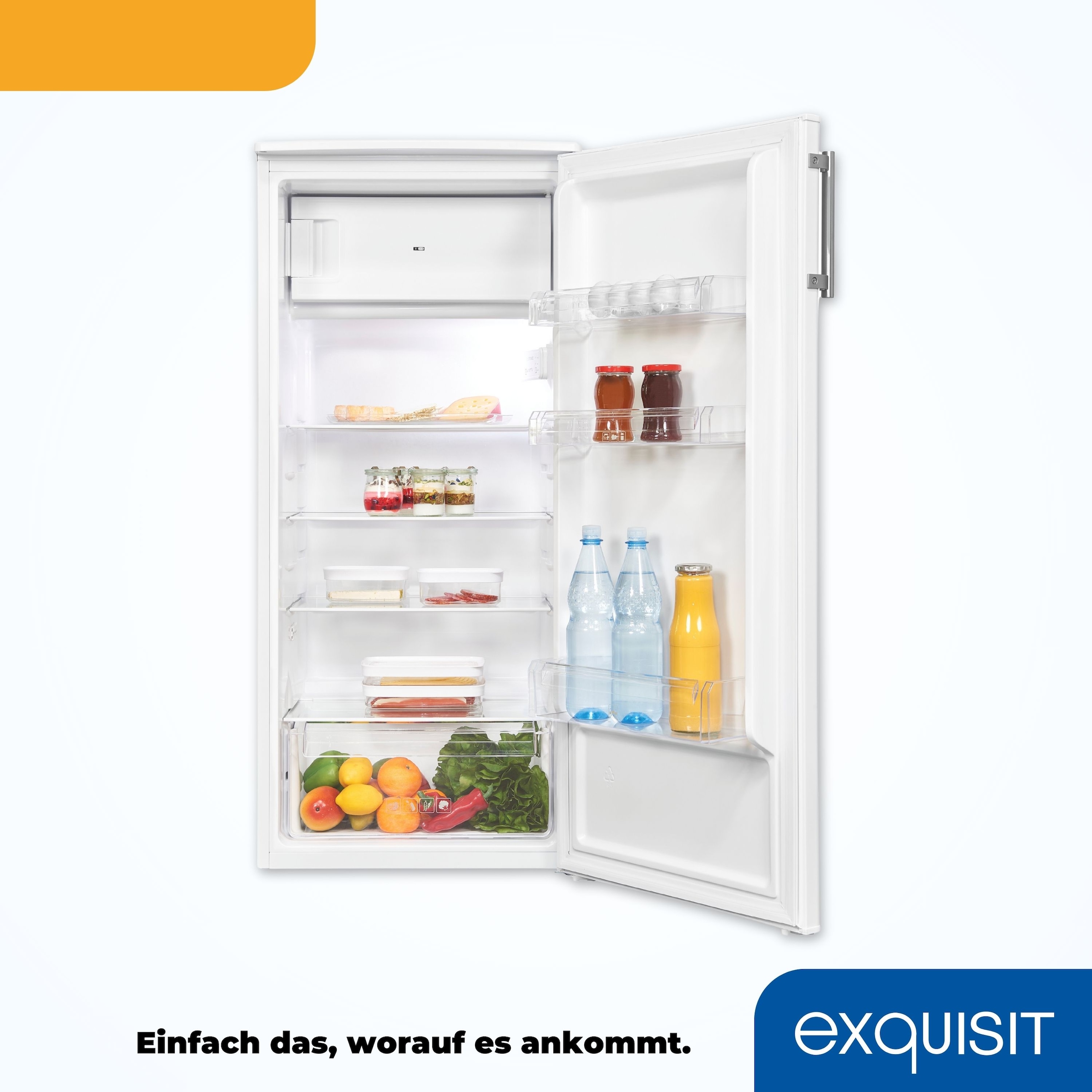 exquisit Kühlschrank »KS185-4-HE-040E weiss«, 190 L Volumen, Schnellgefrieren, 4 Sterne