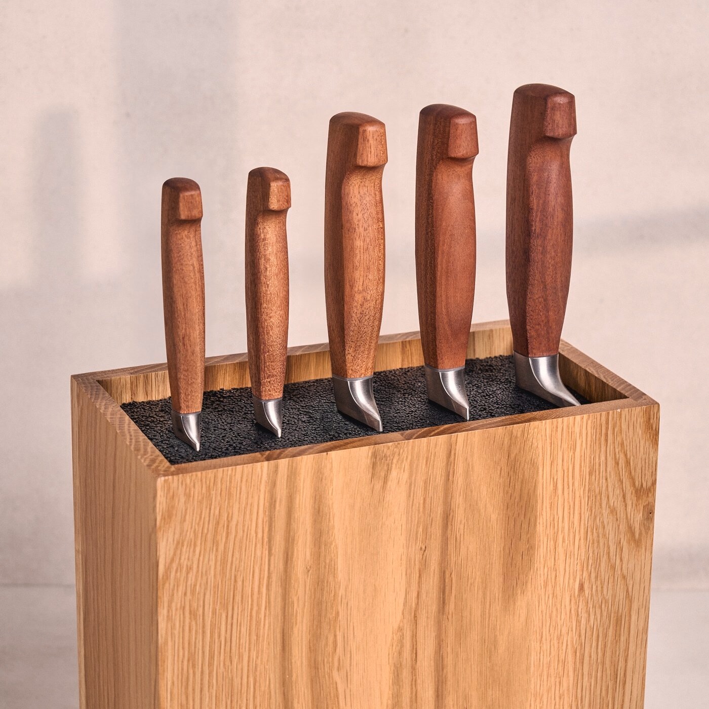 Zwilling Messerblock »**** VIER STERNE Wood« 6 Messer mit Kotibé-Holzgriffe, Messerblock aus Eiche