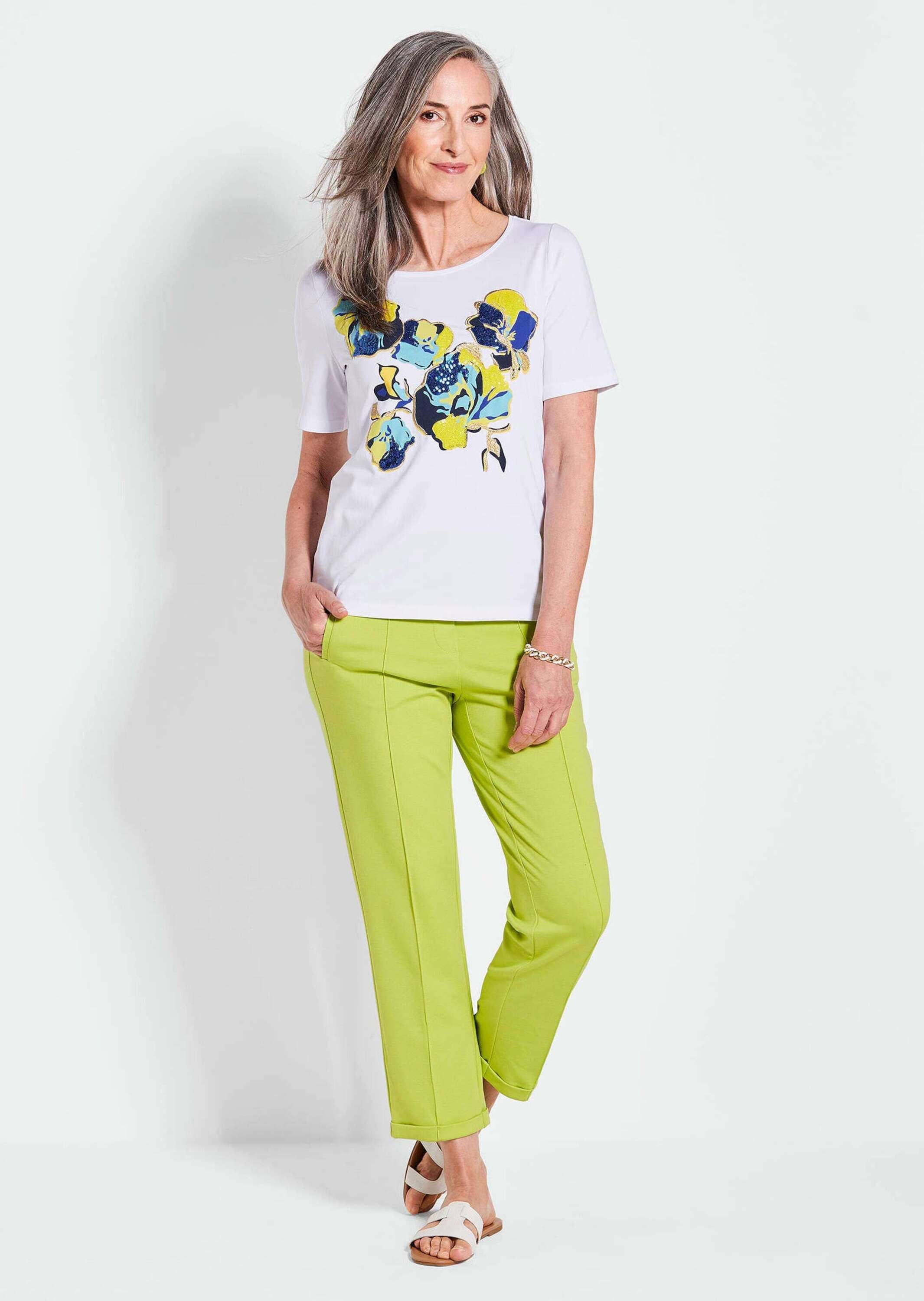 GOLDNER Print-Shirt »Shirt« Aufwendige Stickerei