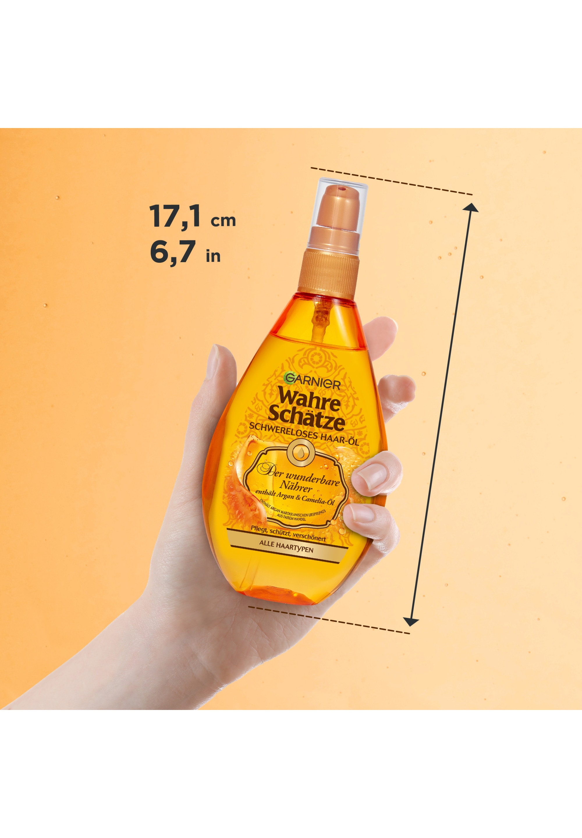 GARNIER Haaröl »GARNIER WAHRE SCHÄTZE ARGAN & CAMELIA ÖL«