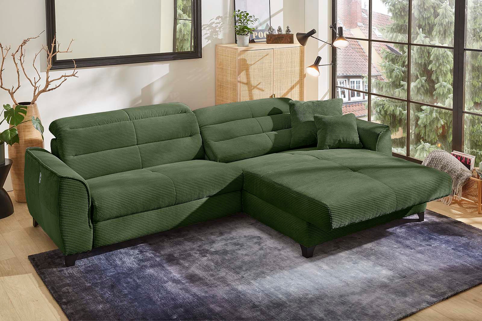Jockenhöfer Gruppe Ecksofa »Double One L-Form«, mit 2x 120cm breiten, elektromotorischen Relaxfunktionen