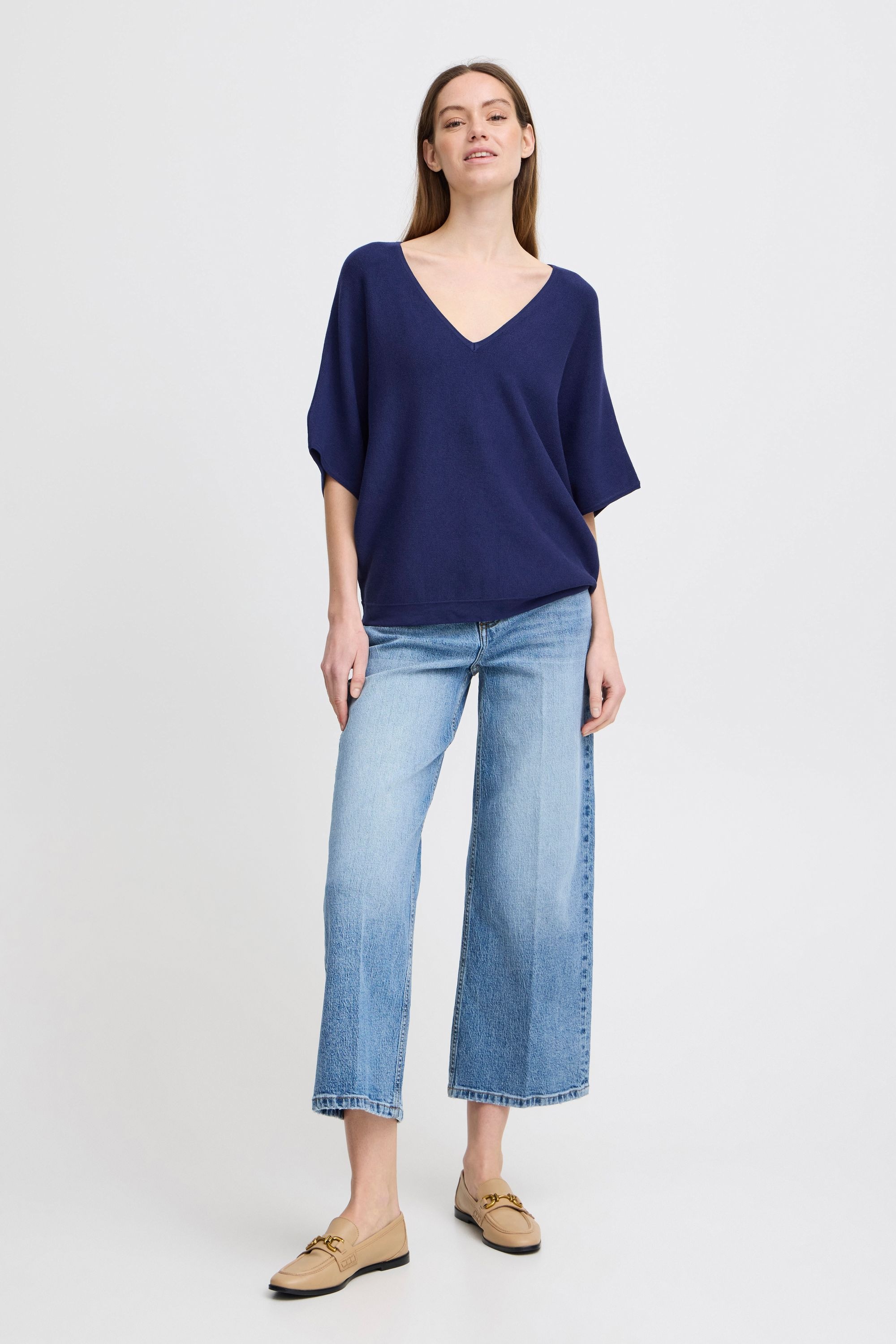 b.young Strickjacke »Pullunder BYMMMORLA VNECK SHORT SLEEVE -«