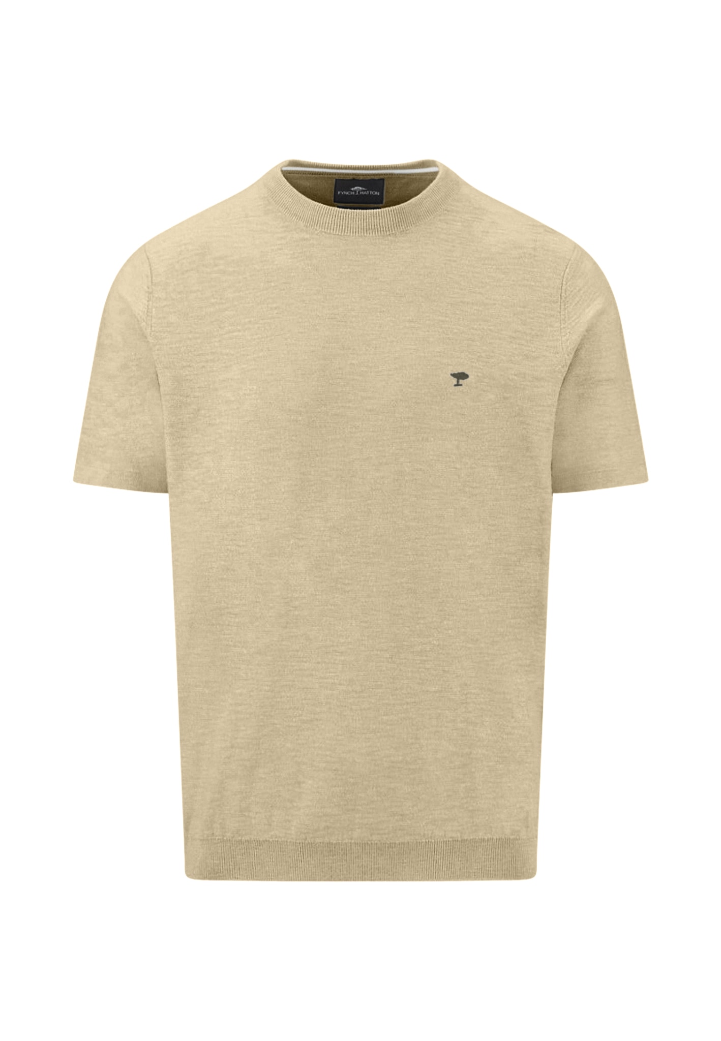 FYNCH-HATTON Rundhalspullover mit Logo Stickerei