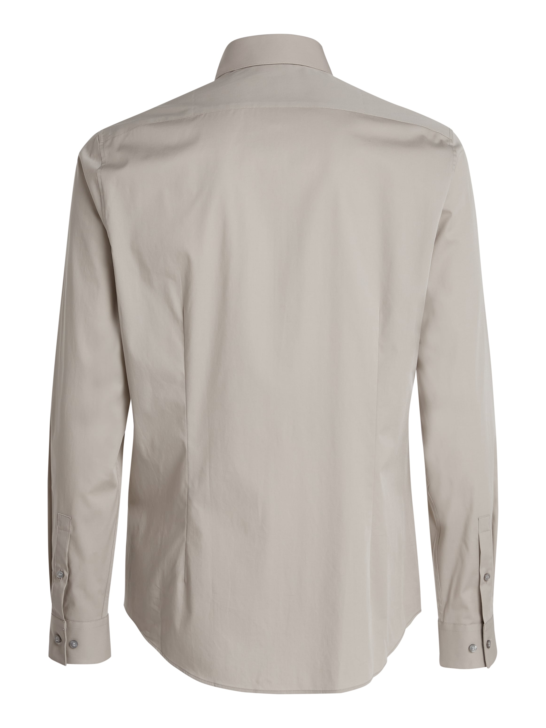 Calvin Klein Businesshemd »POPLIN STRETCH SLIM SHIRT«, mit Kentkragen, Logoprint auf Brusthöhe