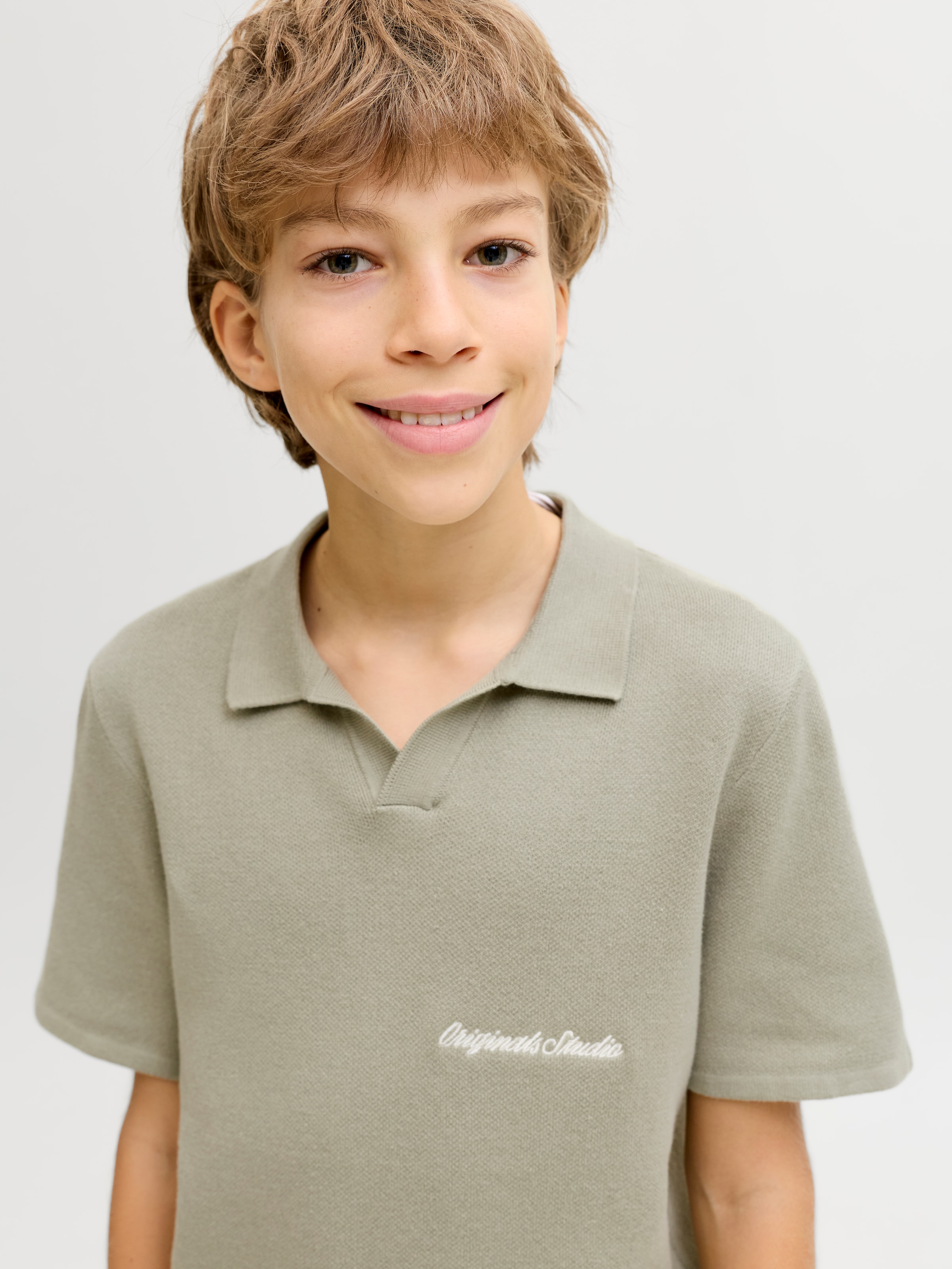Jack & Jones Junior Polokragenpullover »JORNORREBRO LIGHT KNIT SS POLO JNR«