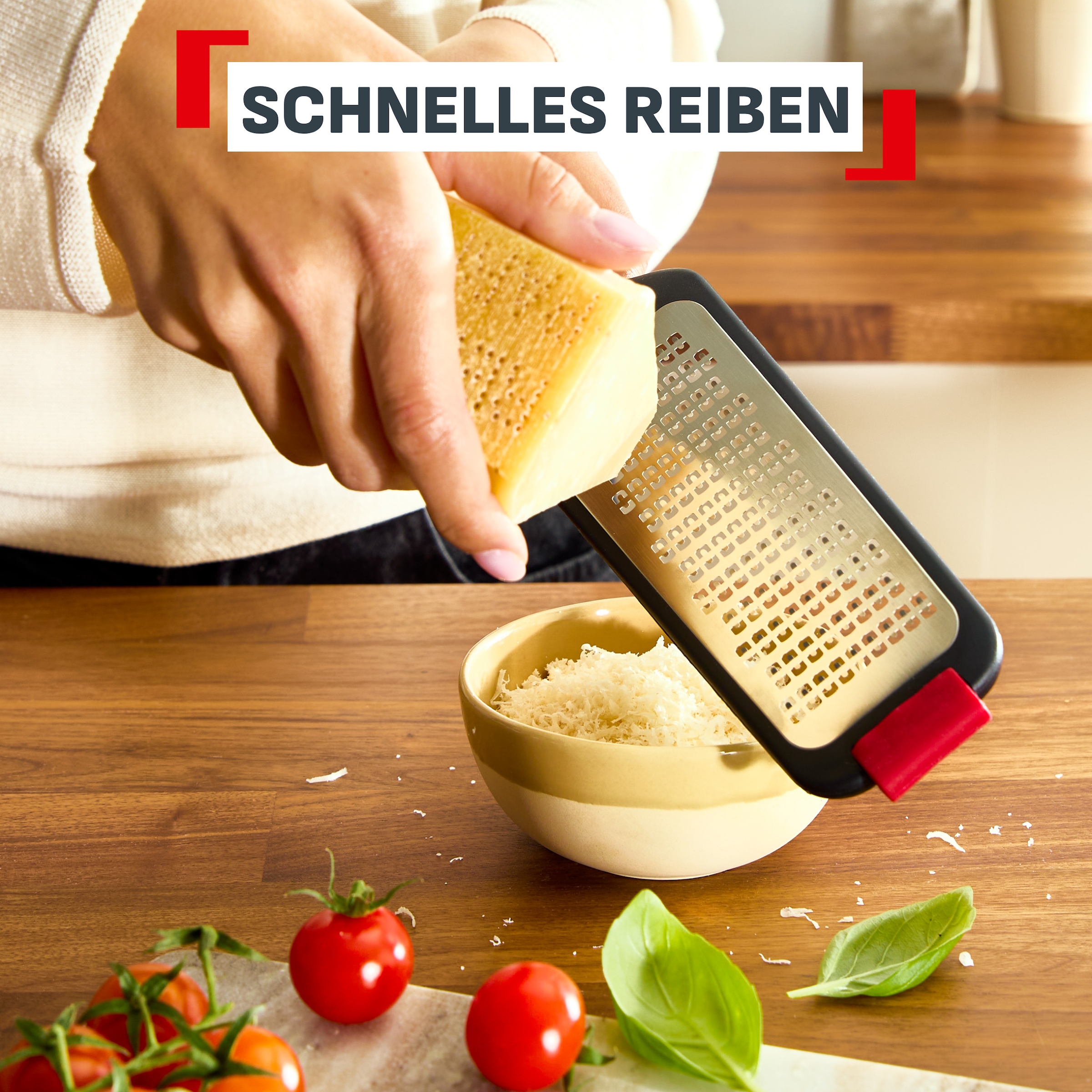 Tefal Küchenreibe »Ingenio+« hitzebeständig bis 230°C, spülmaschinenfest, verstärktes Nylon