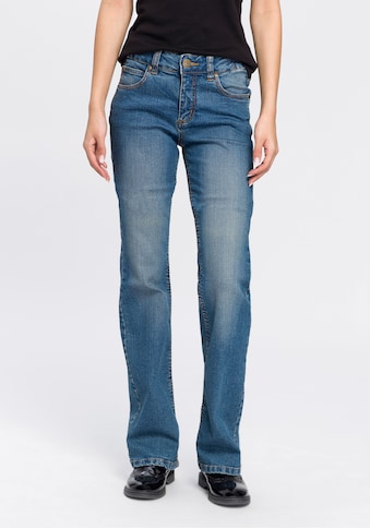 Bootcut-Jeans »Bund mit seitlichem Gummizugeinsatz«