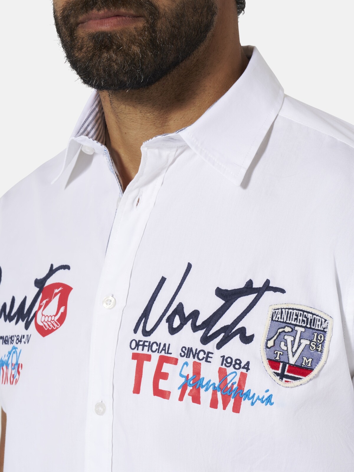 Jan Vanderstorm Kurzarmhemd »Kurzarmhemd FREYDIS«