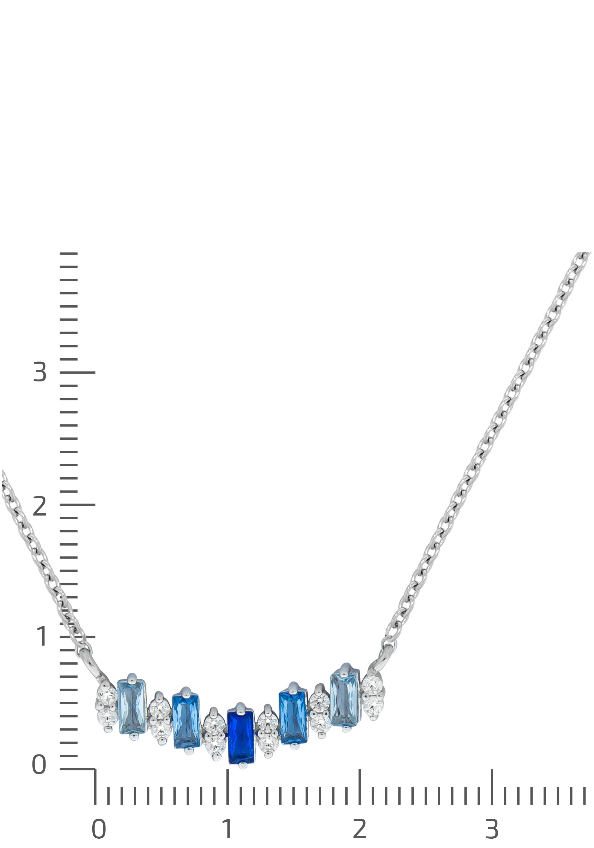 Firetti Kette mit Anhänger »Schmuck Geschenk Silber 925 Halsschmuck Halskette Ankerkette«, mit Zirkonia (synth.)