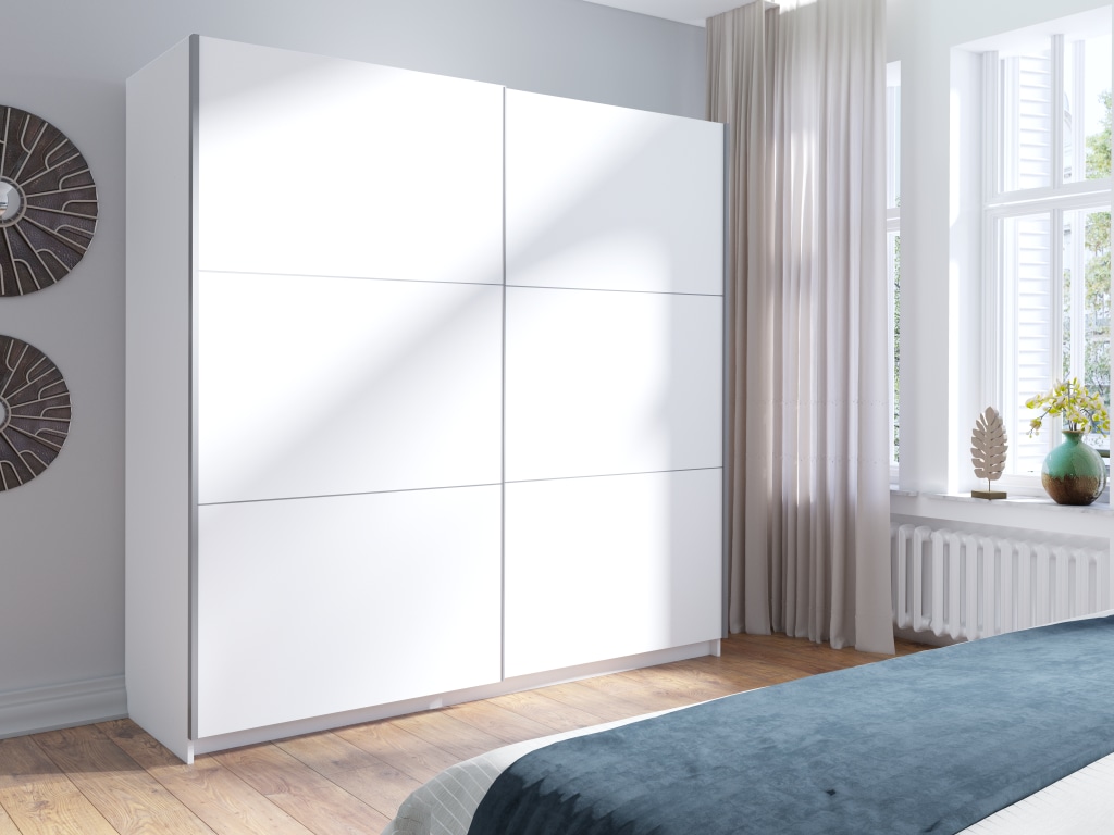 Home affaire Kleiderschrank »MALOJA modern mit viel Stauraum, Fächer & Kleiderstange, Breite 150 cm« Garderobe mit 2 Schiebetüren, mit/ohne Spiegel, erhältlich in 3 Farben