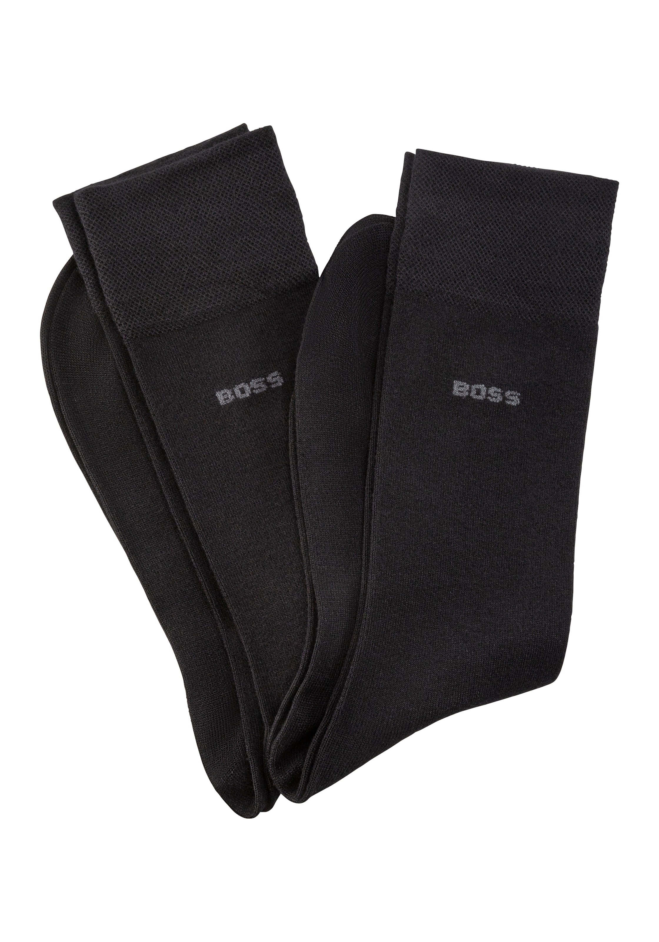 BOSS Businesssocken »2P RS Bamboo 1027«, (Packung, 2 Paar), mit Strickbündchen