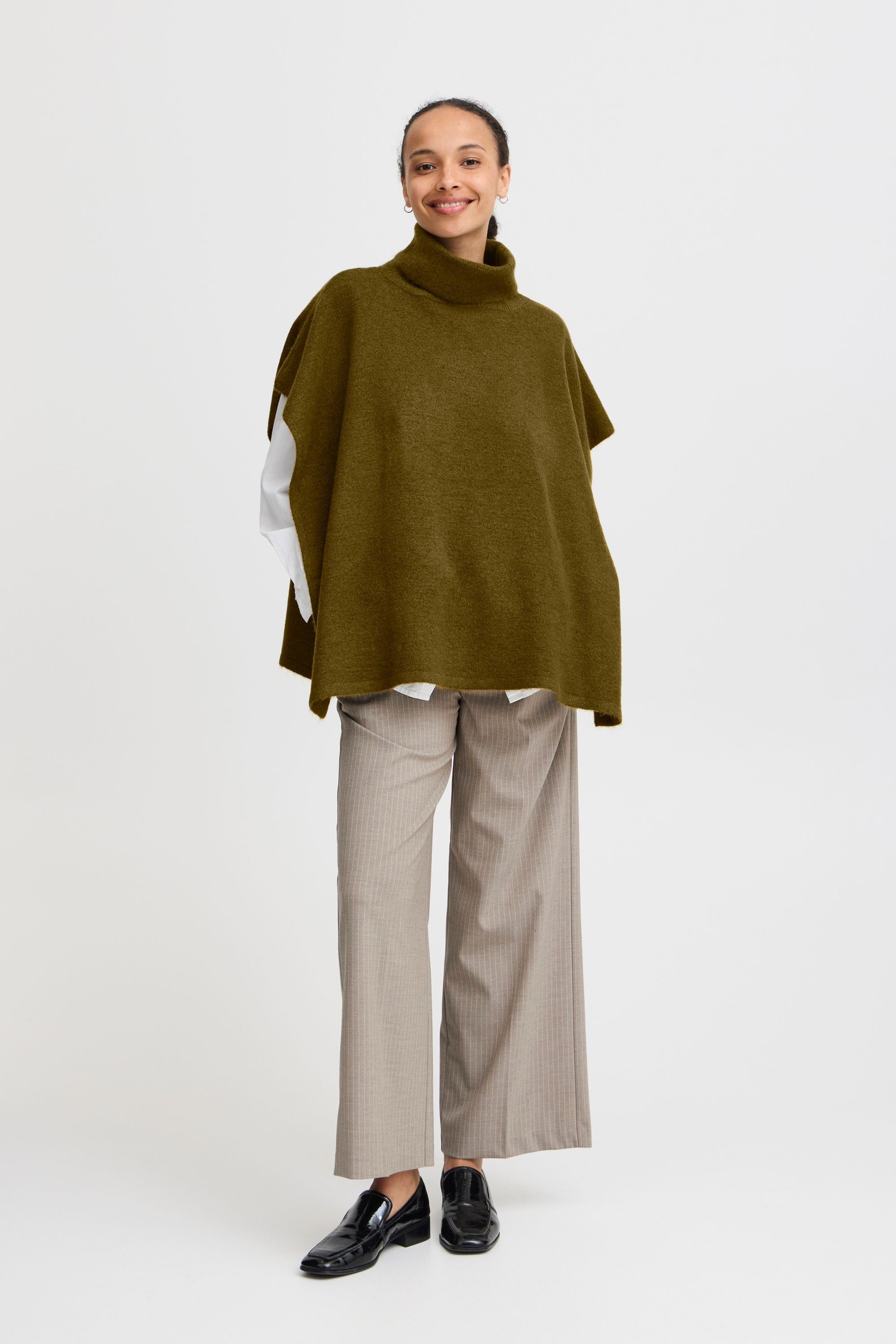 b.young Strickpullover »Strickpullover BYVIKSI PONCHO 1 -«