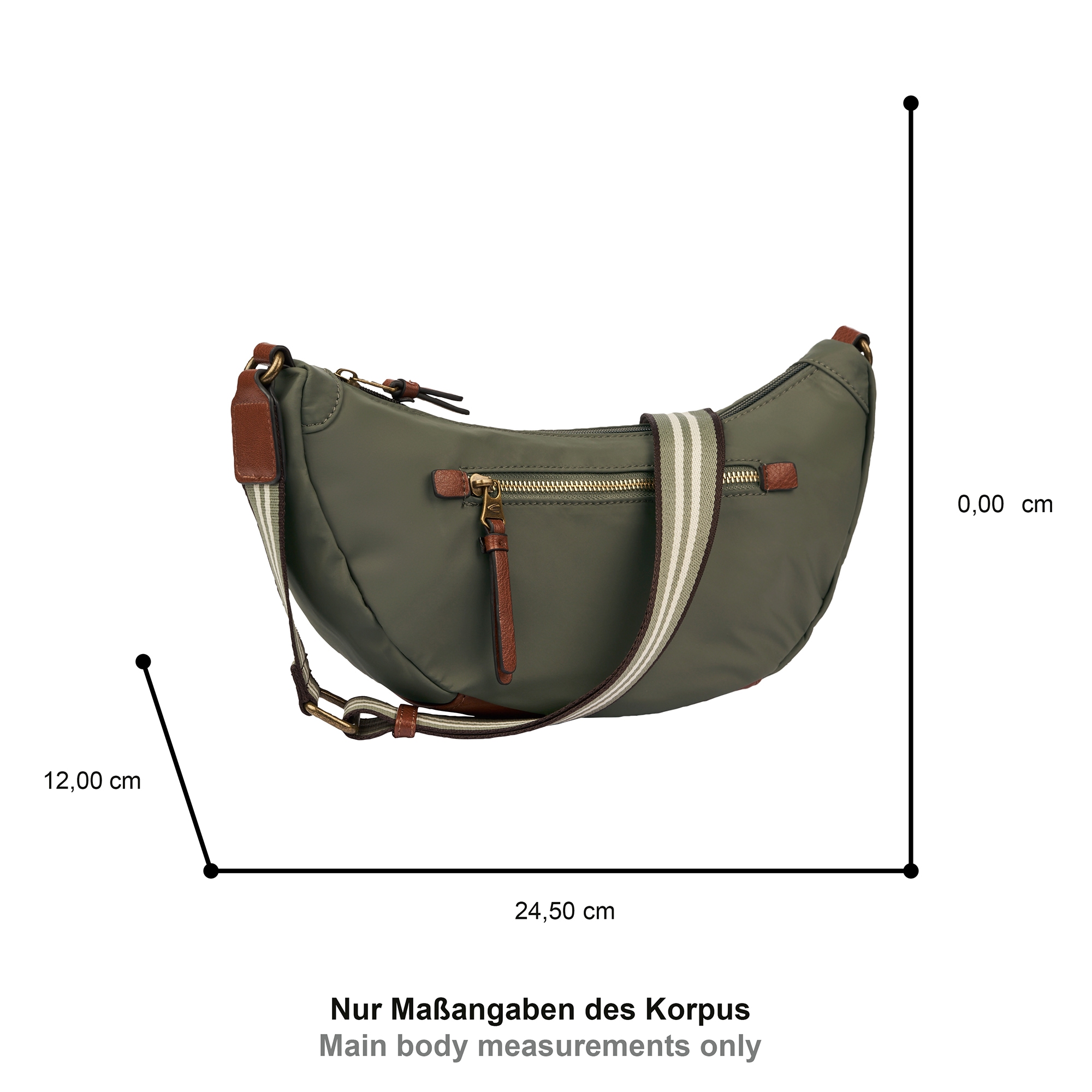 camel active Handtasche »Bari« aus hochwertigem matten Nylon mit gestreiftem Gewebeband