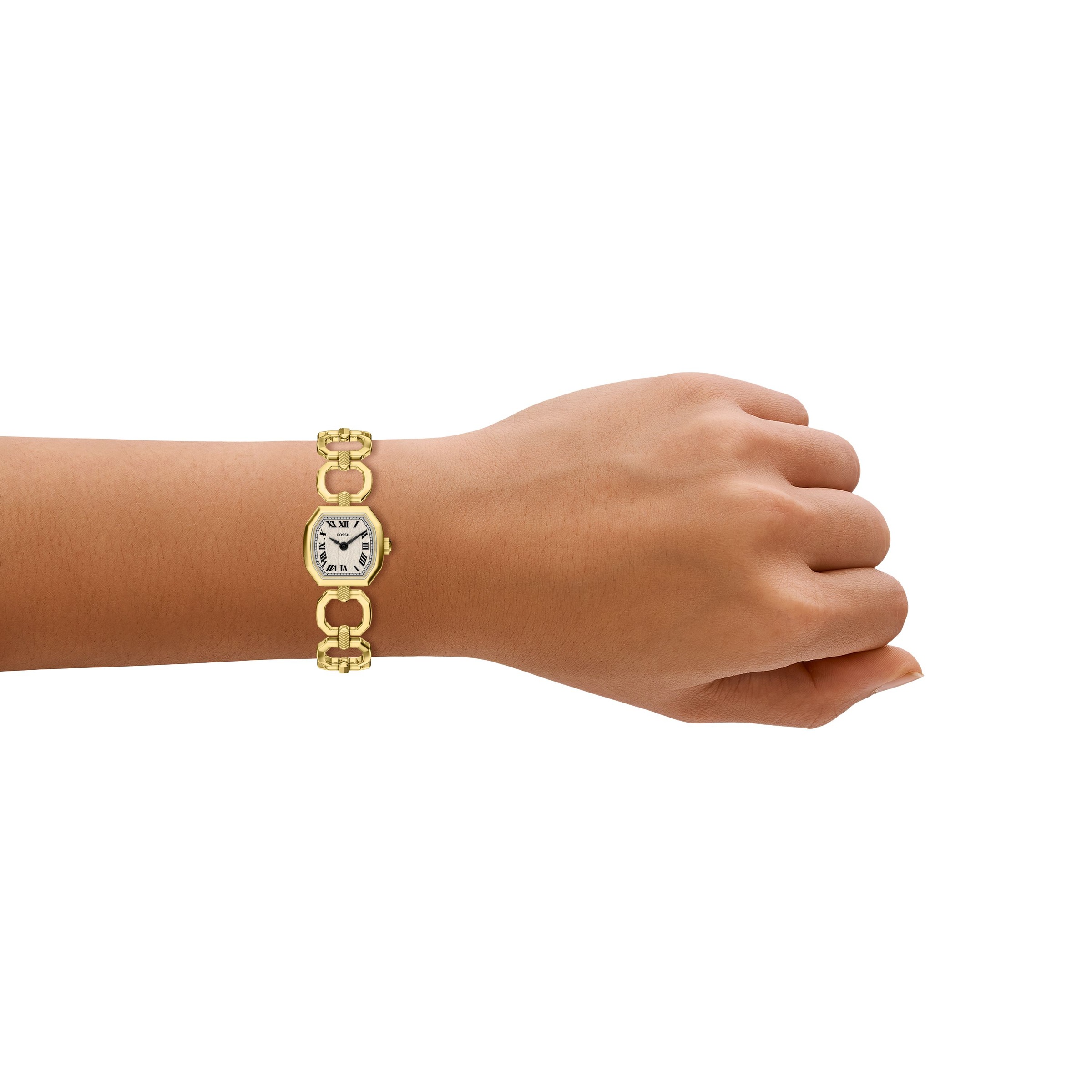 Fossil Quarzuhr »Harlow« Armbanduhr, Damenuhr, Edelstahlarmband, analog
