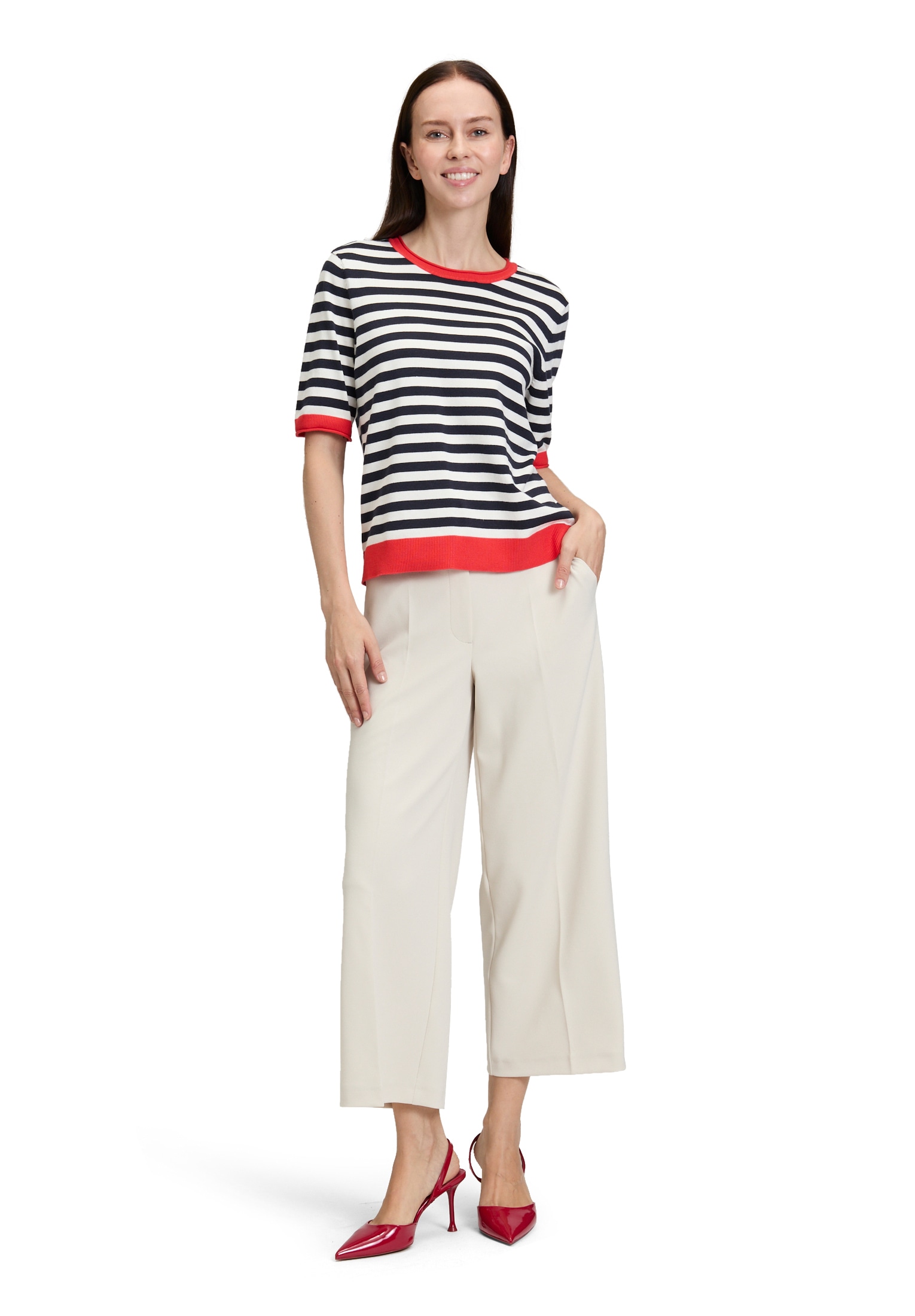 Betty Barclay Rundhalspullover »Basic-Pullover mit Streifen«