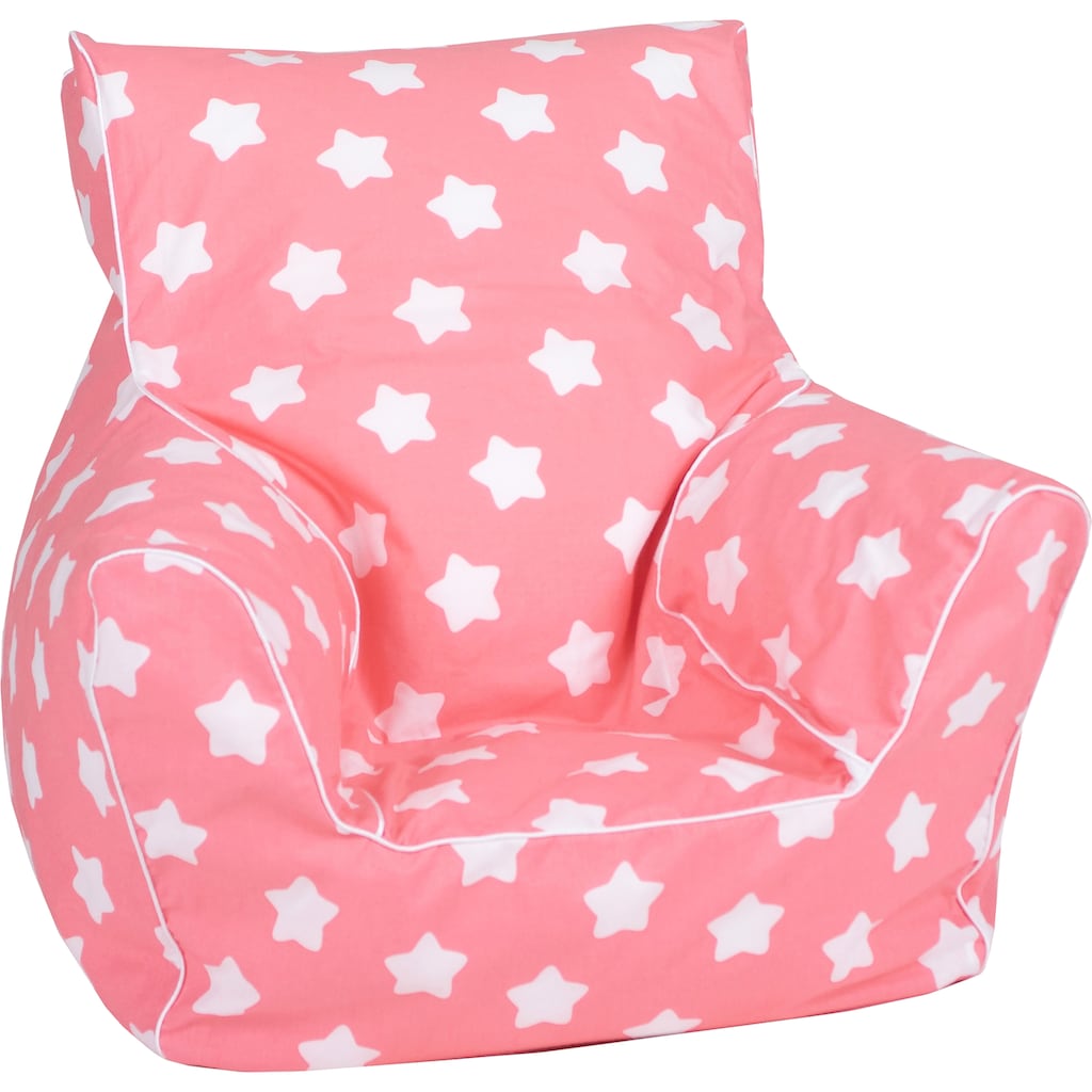 Knorrtoys® Sitzsack »Pink, white stars«, für Kinder; Made in Europe