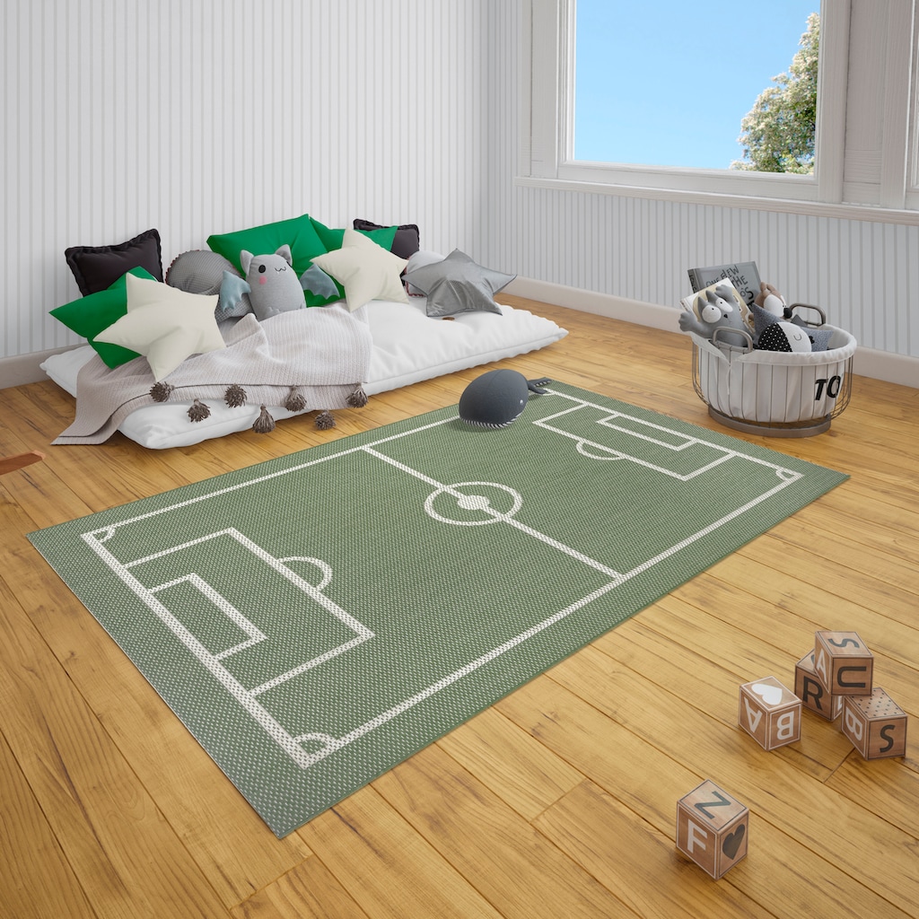 Lüttenhütt Kinderteppich »Fußballfeld«, rechteckig