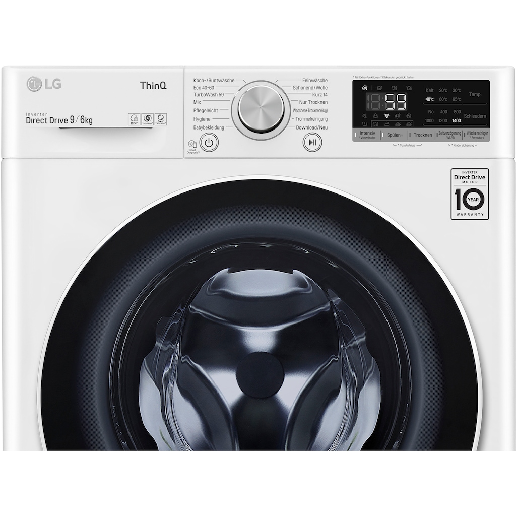 LG Waschtrockner »V5WD96TW0«, 4 Jahre Garantie inklusive