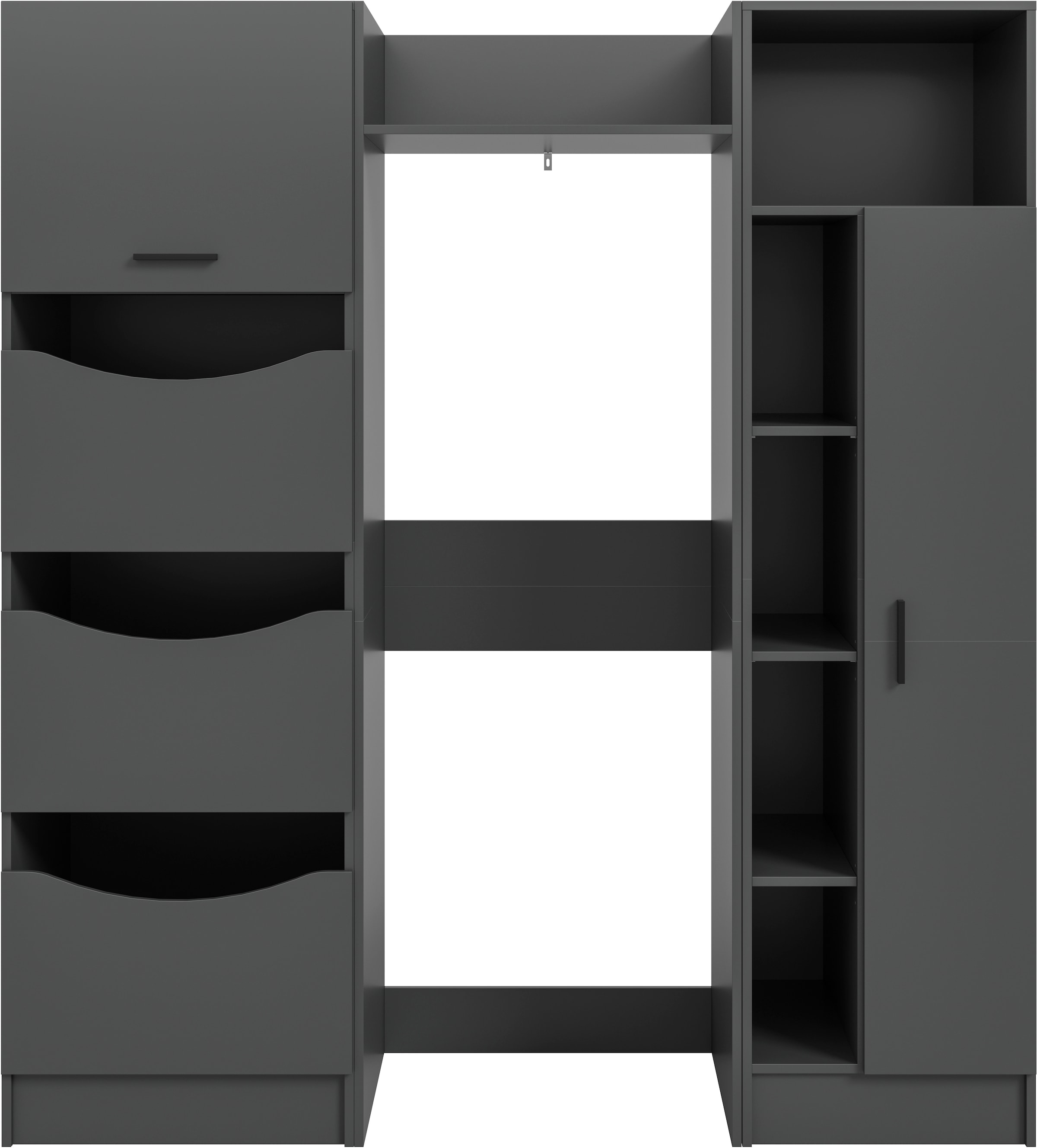 welltime Badmöbel-Set »FALAS, TOPSELLER!, 3-teilig, Hauswirtschaftsraum Set, Breite 176 cm« Set, 1x Wäscheschrank, 1x Waschmaschinenumbauschrank, 1x Mehrzweckschrank, 3 Stk. tlg.