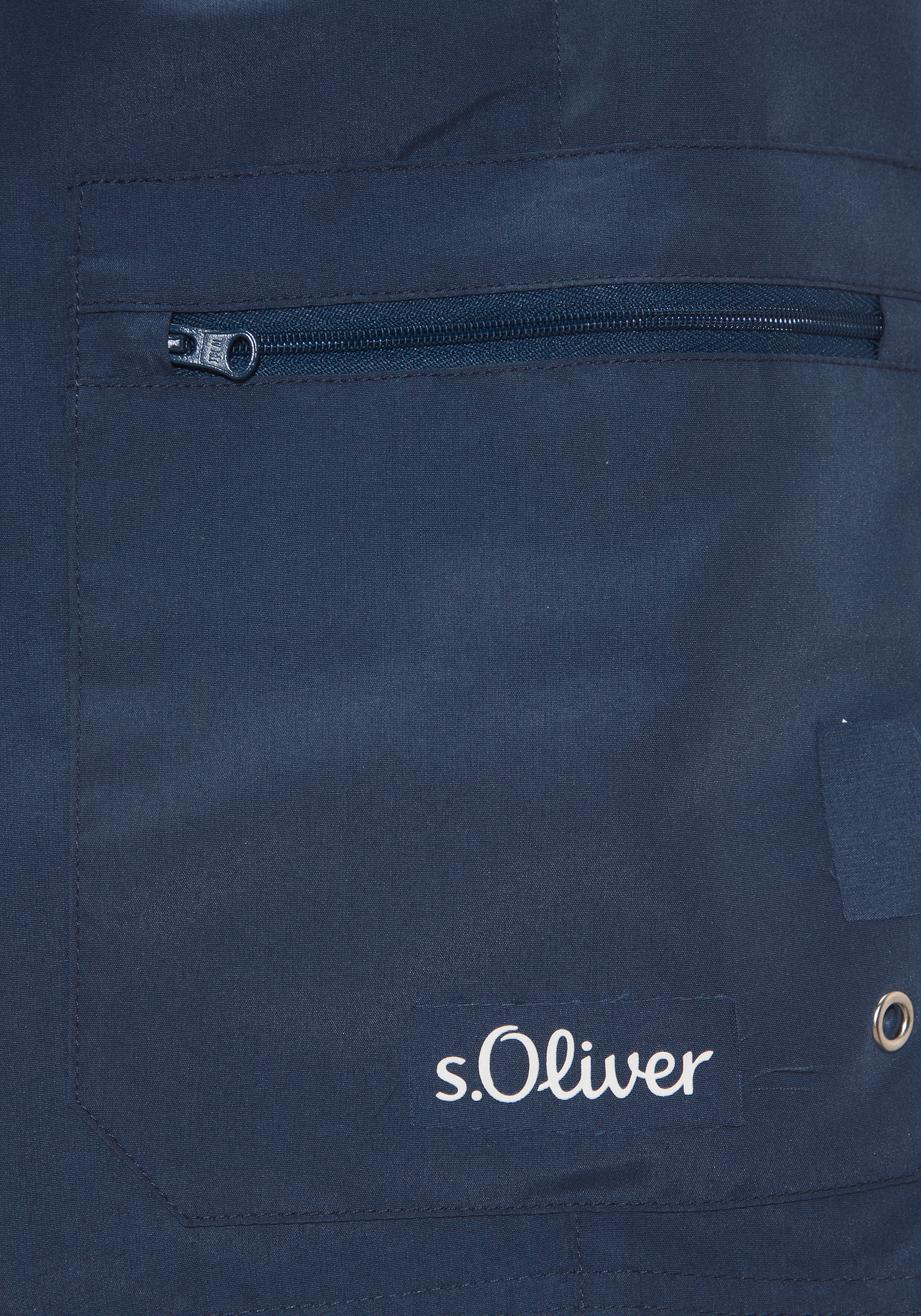 s.Oliver Badeshorts »Malcom« uni im Cargo-Stil