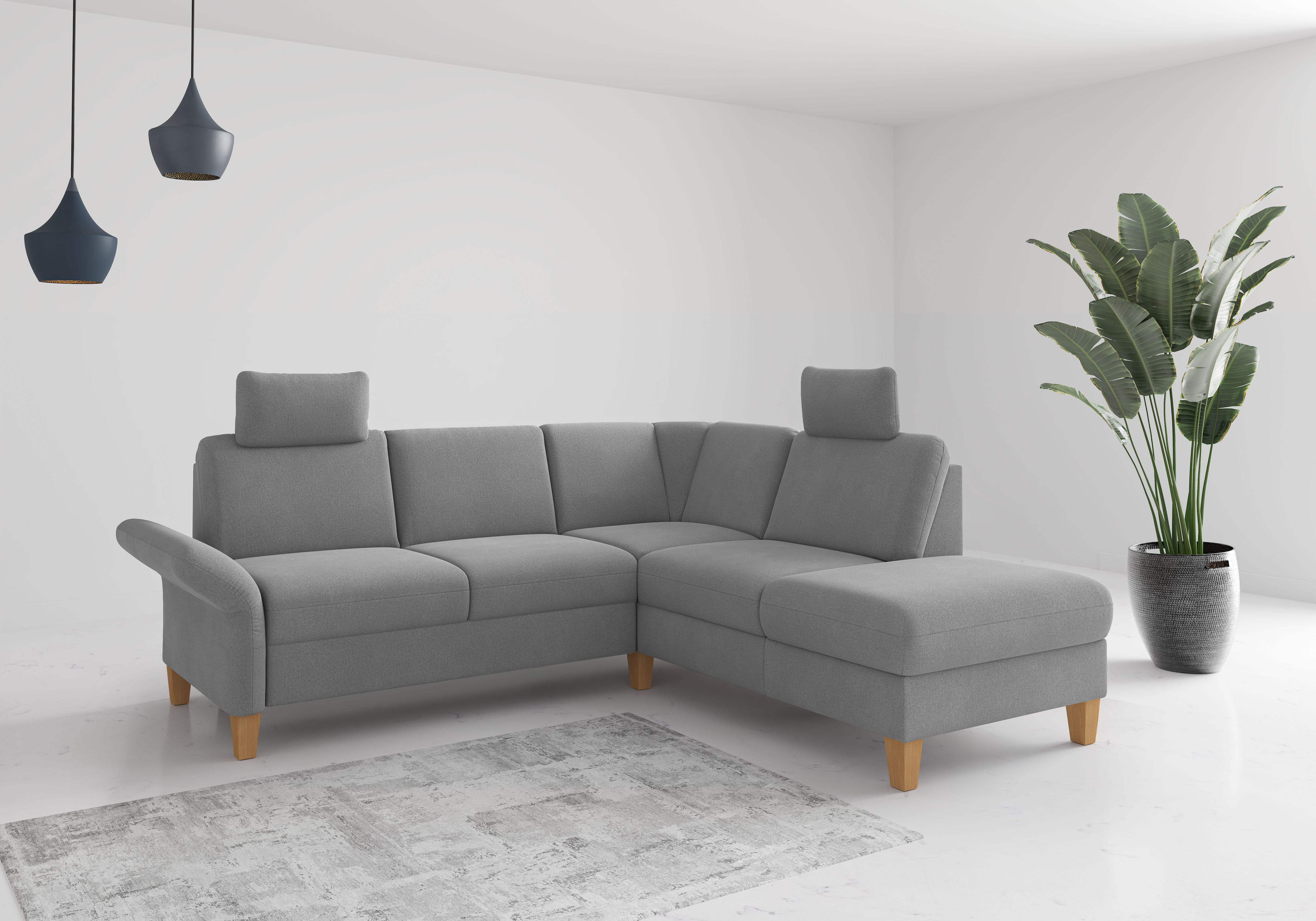 OTTO home Ecksofa "Rochelle, L-Form" wahlweise mit Armteilverstellung, Schlaffunktion und Bettkasten
