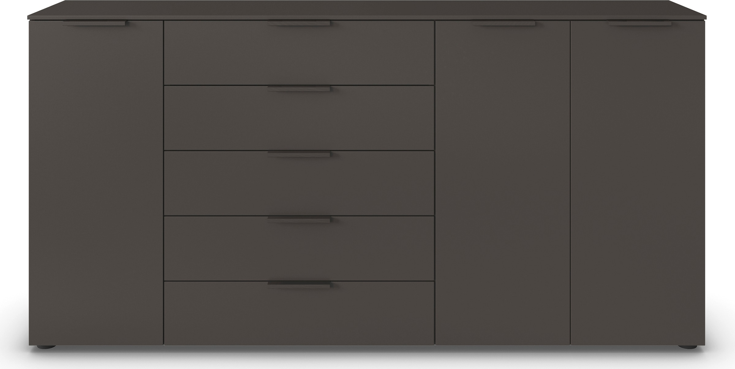 rauch Schubkastenkommode »Kommode Türkommode Sideboard Kombikommode FLIPP«, (Breite 200 cm mit 4 Einlegeböden), 3-türig mit 5 Schubladen und Soft-Close-Funktion