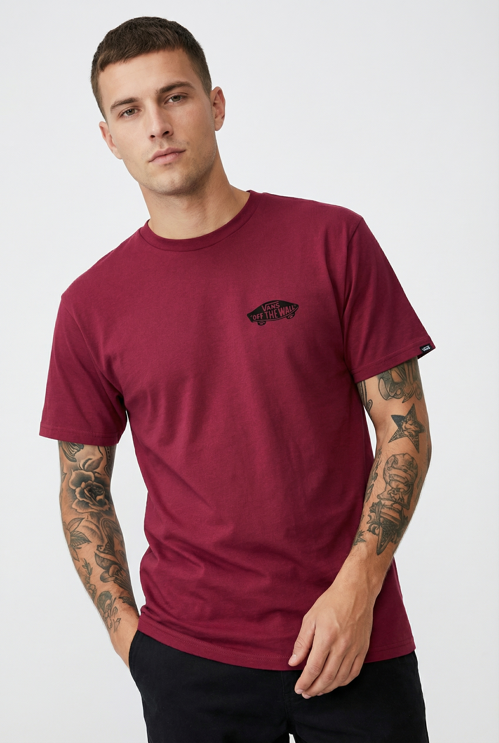 Vans T-Shirt »DOUBLE STANDARD SS TEE« sportlicher Stil, ohne Verschluss, Rundhalsausschnitt