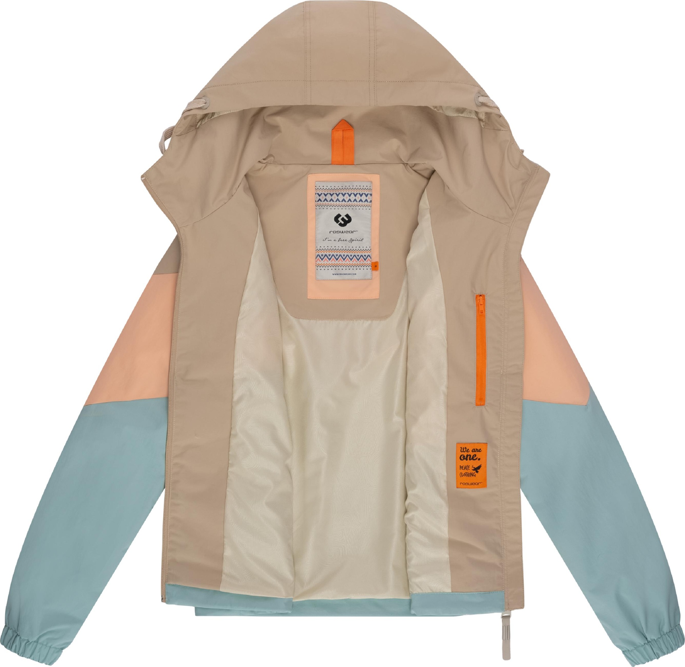 Ragwear Funktionsjacke »Übergangsjacke Rochele«, mit Kapuze, wasserdichte Damen Übergangsjacke mit großer Kapuze