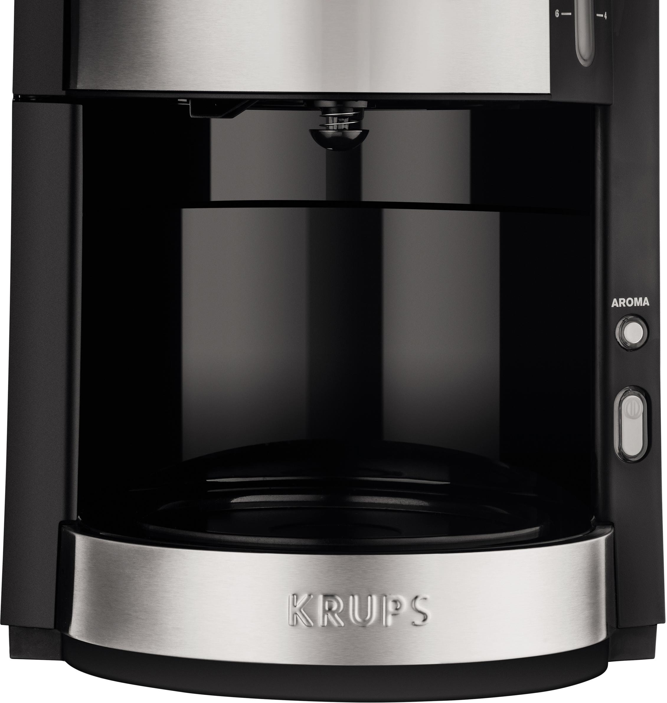 Krups Filterkaffeemaschine »ProAroma Plus KM321«, 1,25 l Kaffeekanne, Papierfilter, 1x4, 1,25l Kaffeekanne, Papierfilter 1x4, mit Aromaschalter, 1100 Watt