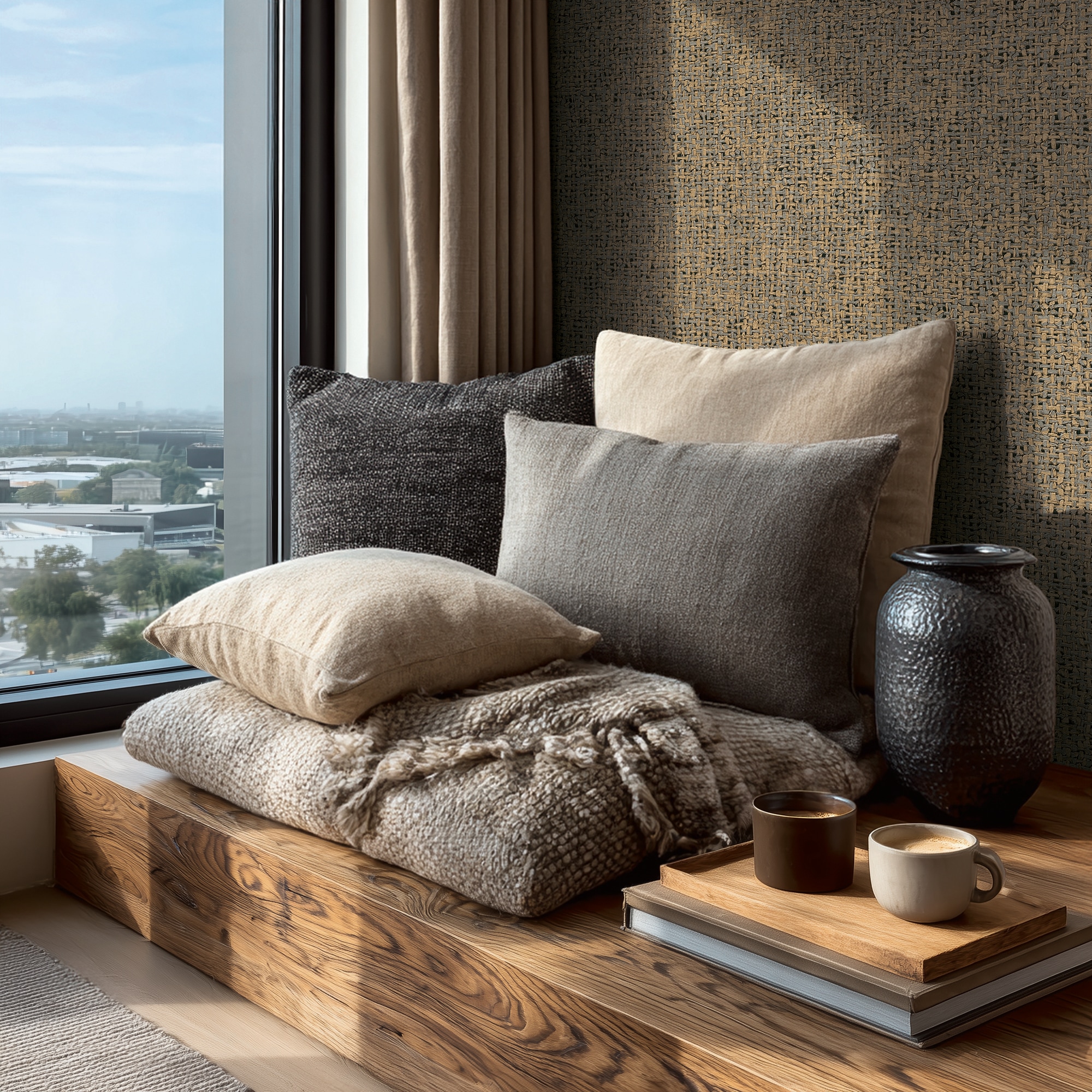 living walls Vliestapete »Vibes & Styles Jan – Stud!o Sense & Surface Vliestapete« Flechtoptik leicht strukturiert Natürliche Flechtoptik mit feiner Struktur und dezentem Glanzeffekt