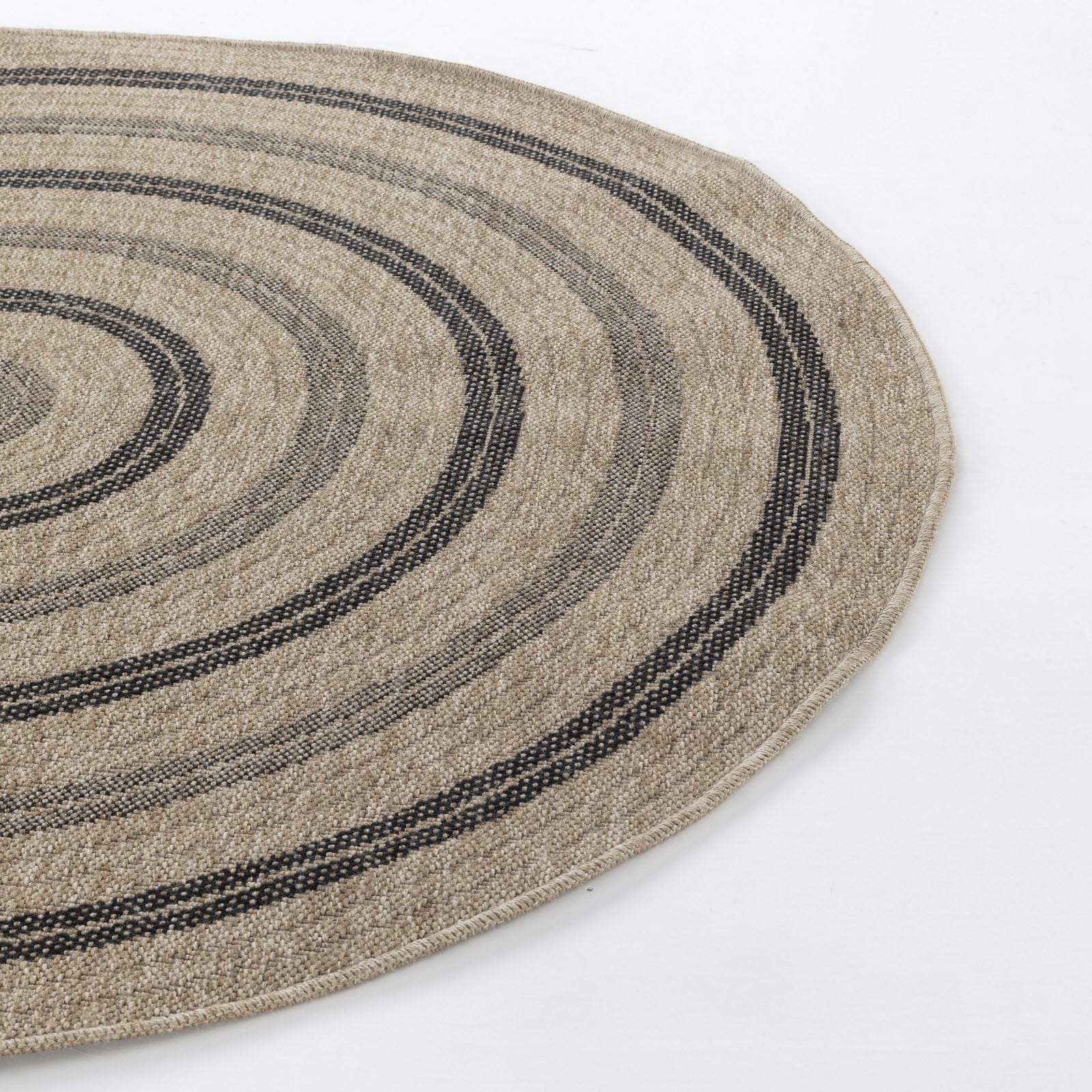 Livabliss Teppich »RYE«, rund, 8 mm Höhe, Teppich In- /Outdoor Boho Jute-Optik, Balkon, Terrasse, Garten, Rund