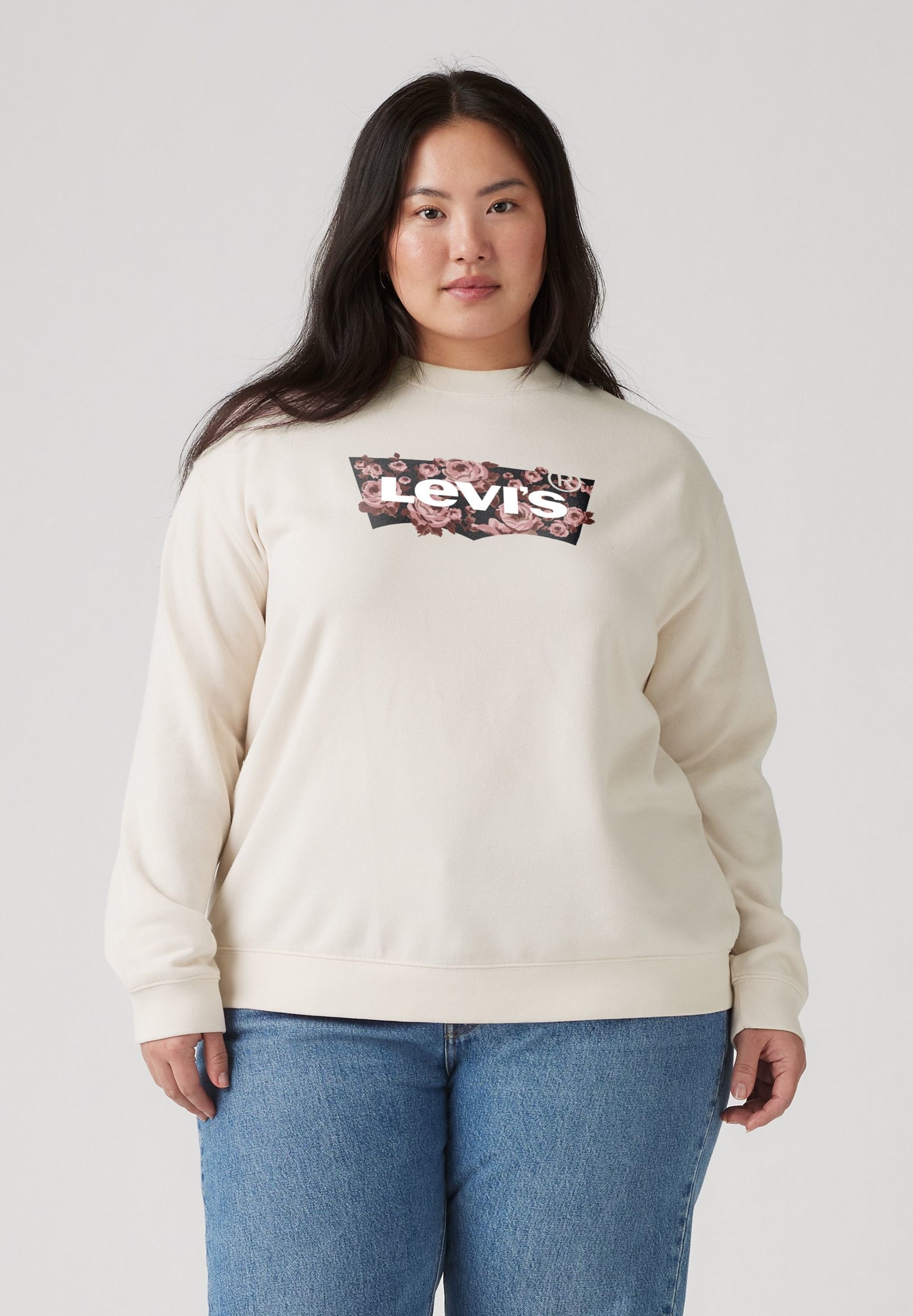 Levi's® Plus Sweatshirt »PL GR EVERYDAY CREW«, mit Batwing-Logo mit Rosenprint
