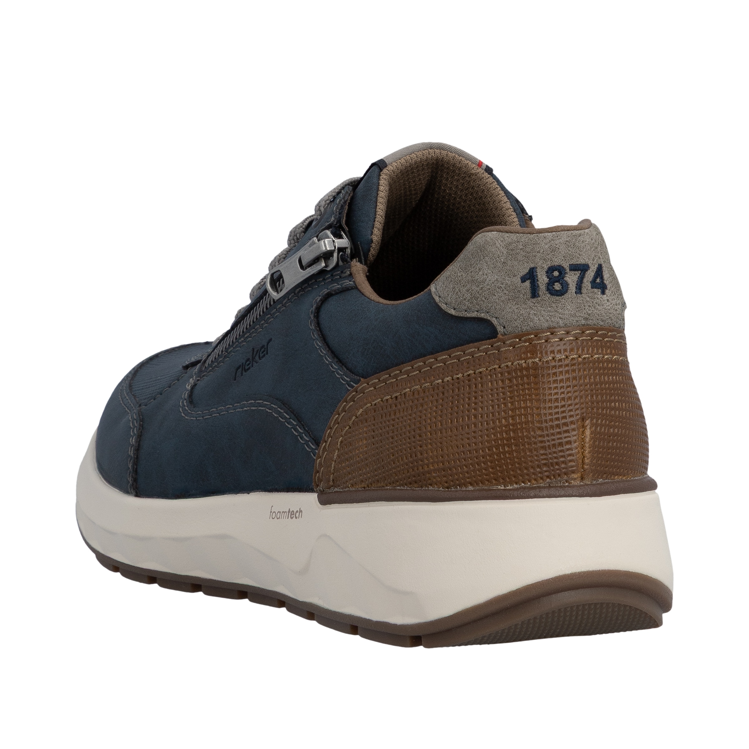 Rieker Sneaker  Schnürschuh, Halbschuh, Freizeitschuh mit Reißverschluss seitlich